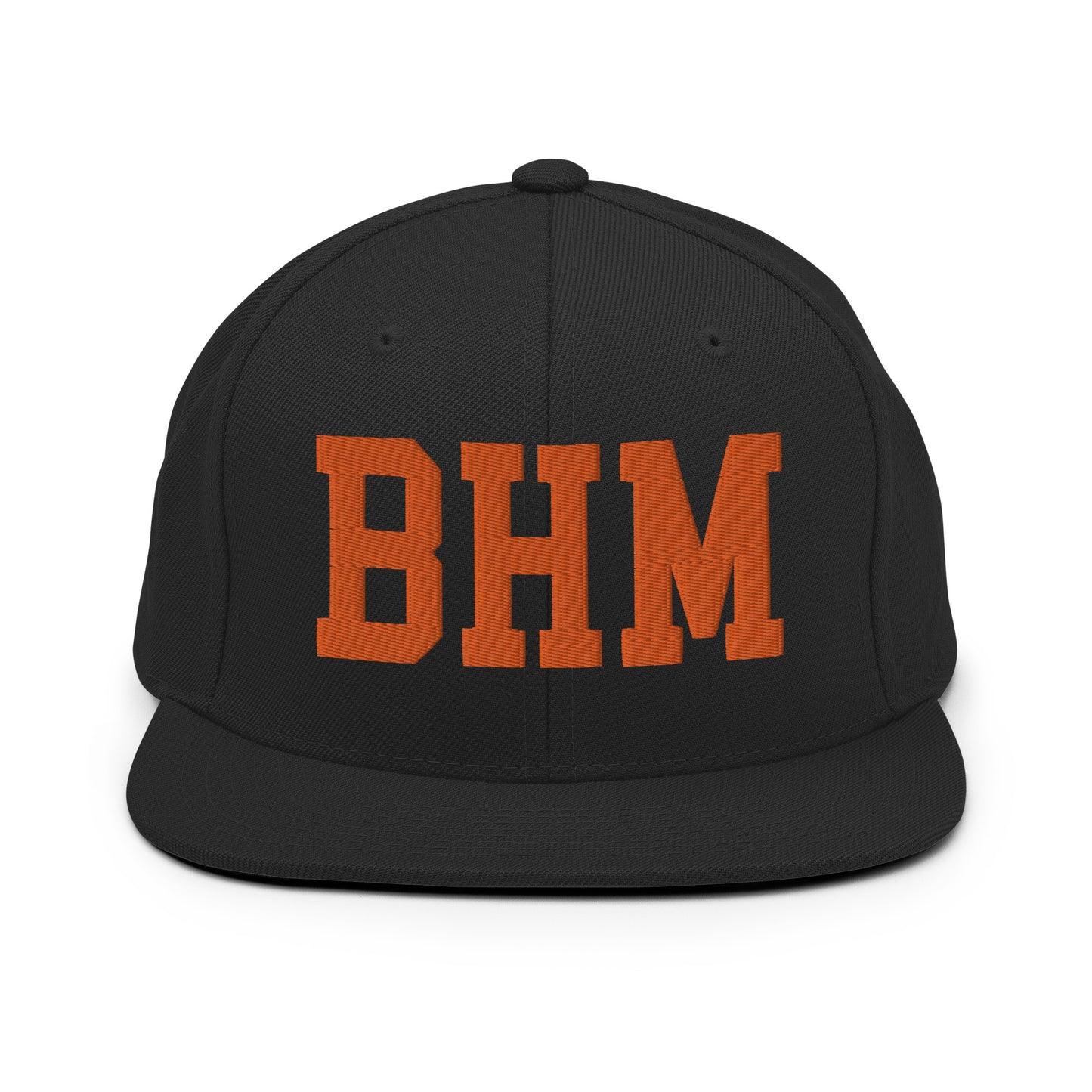 College-Style Classic Snapback Hat • Orange • BHM Birmingham • YHM Designs - Image 07