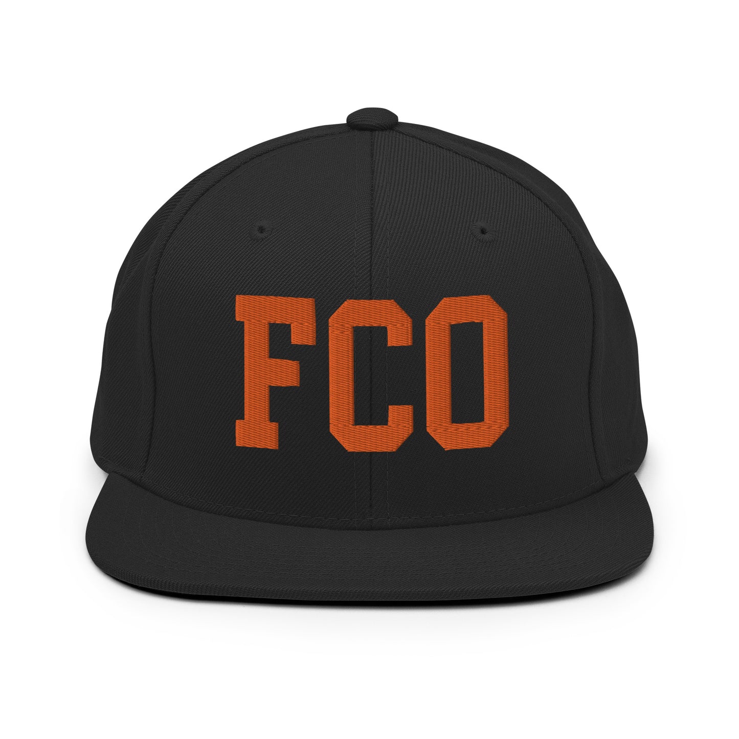 College-Style Classic Snapback Hat • Orange • FCO Rome • YHM Designs - Image 07