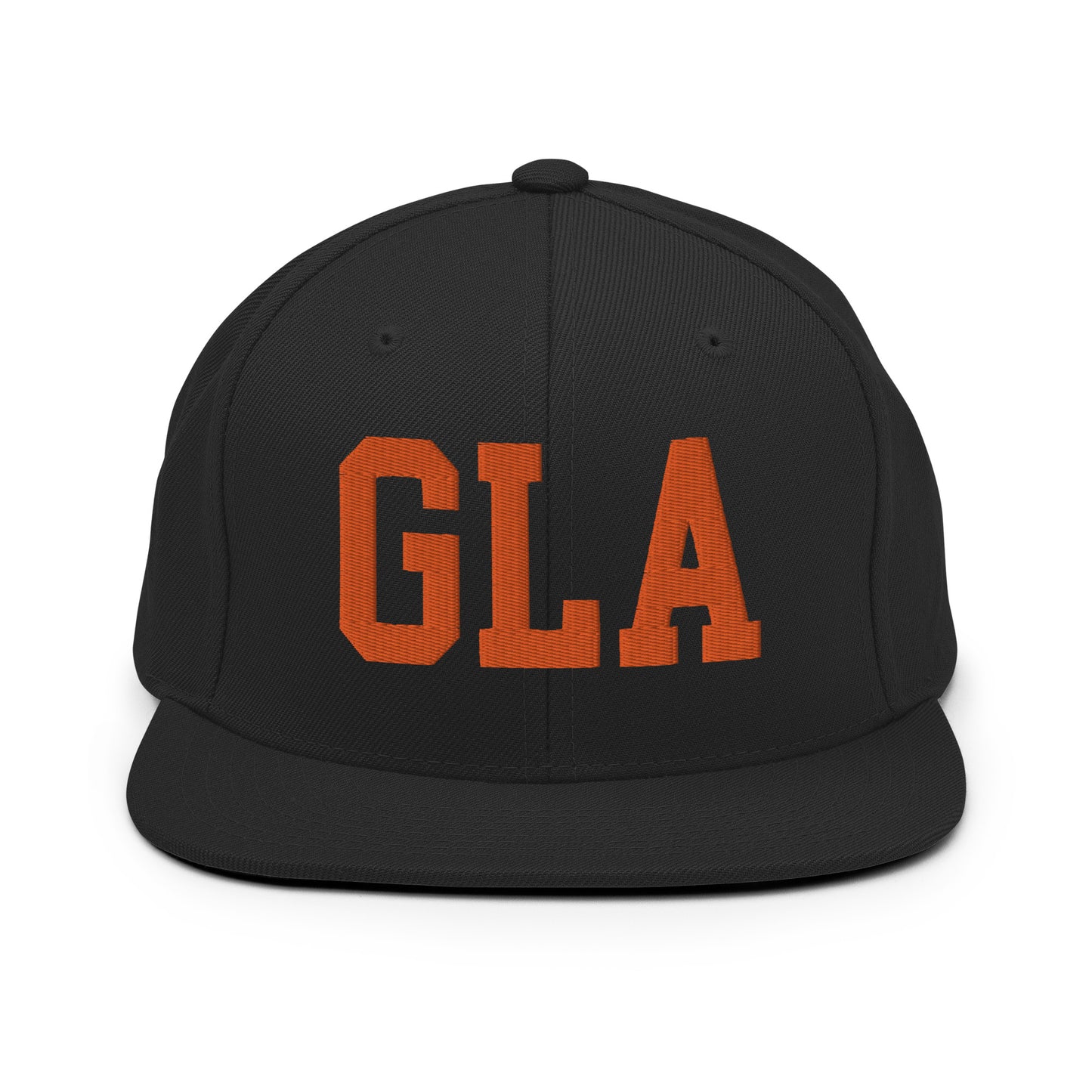 College-Style Classic Snapback Hat • Orange • GLA Glasgow • YHM Designs - Image 07