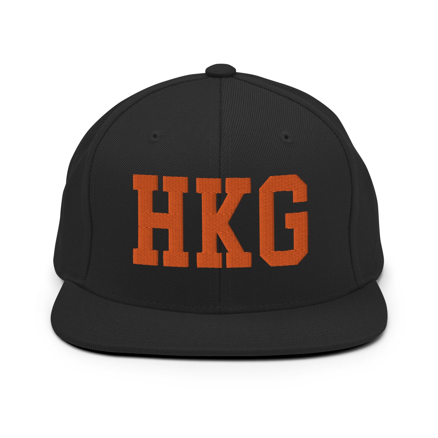 College-Style Classic Snapback Hat • Orange • HKG Hong Kong • YHM Designs - Image 07