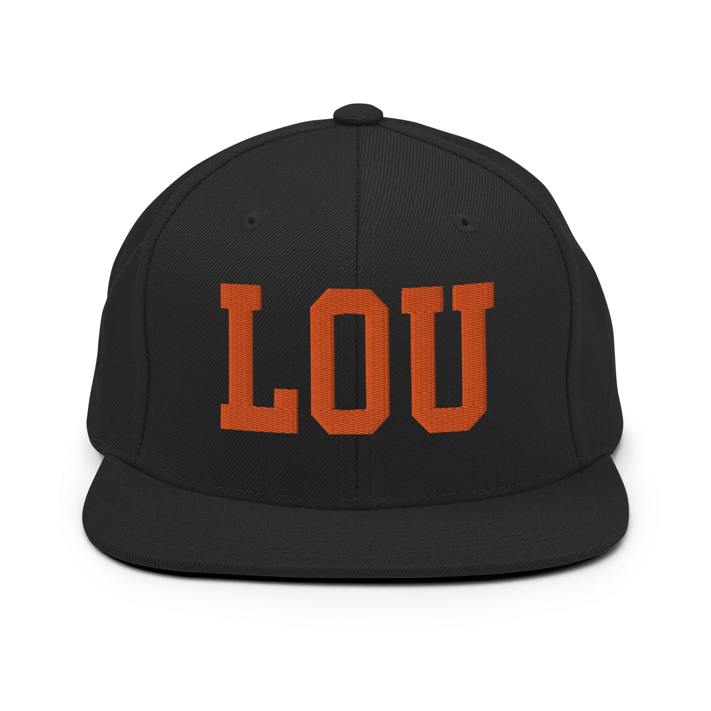 College-Style Classic Snapback Hat • Orange • LOU Louisville • YHM Designs - Image 07