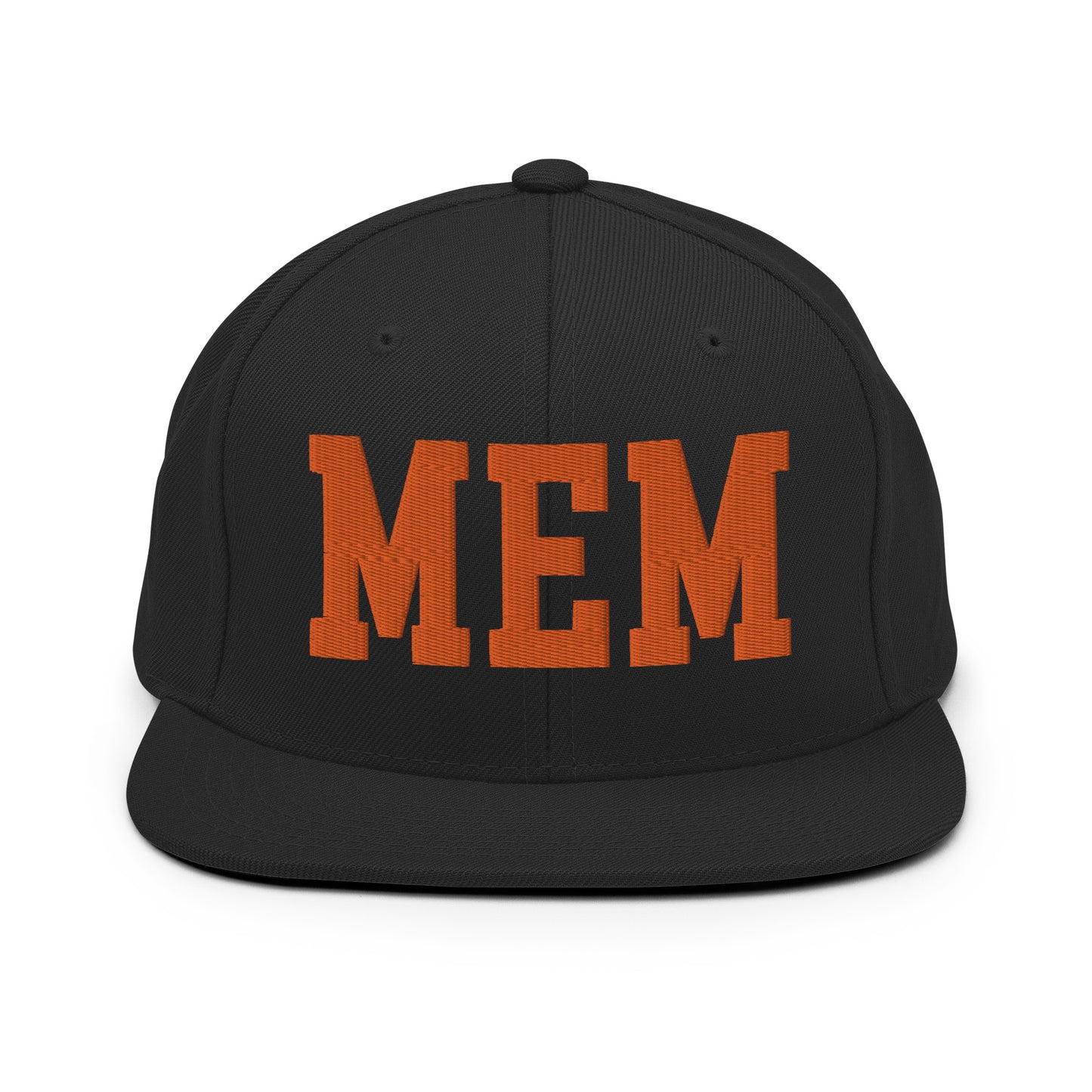 College-Style Classic Snapback Hat • Orange • MEM Memphis • YHM Designs - Image 07