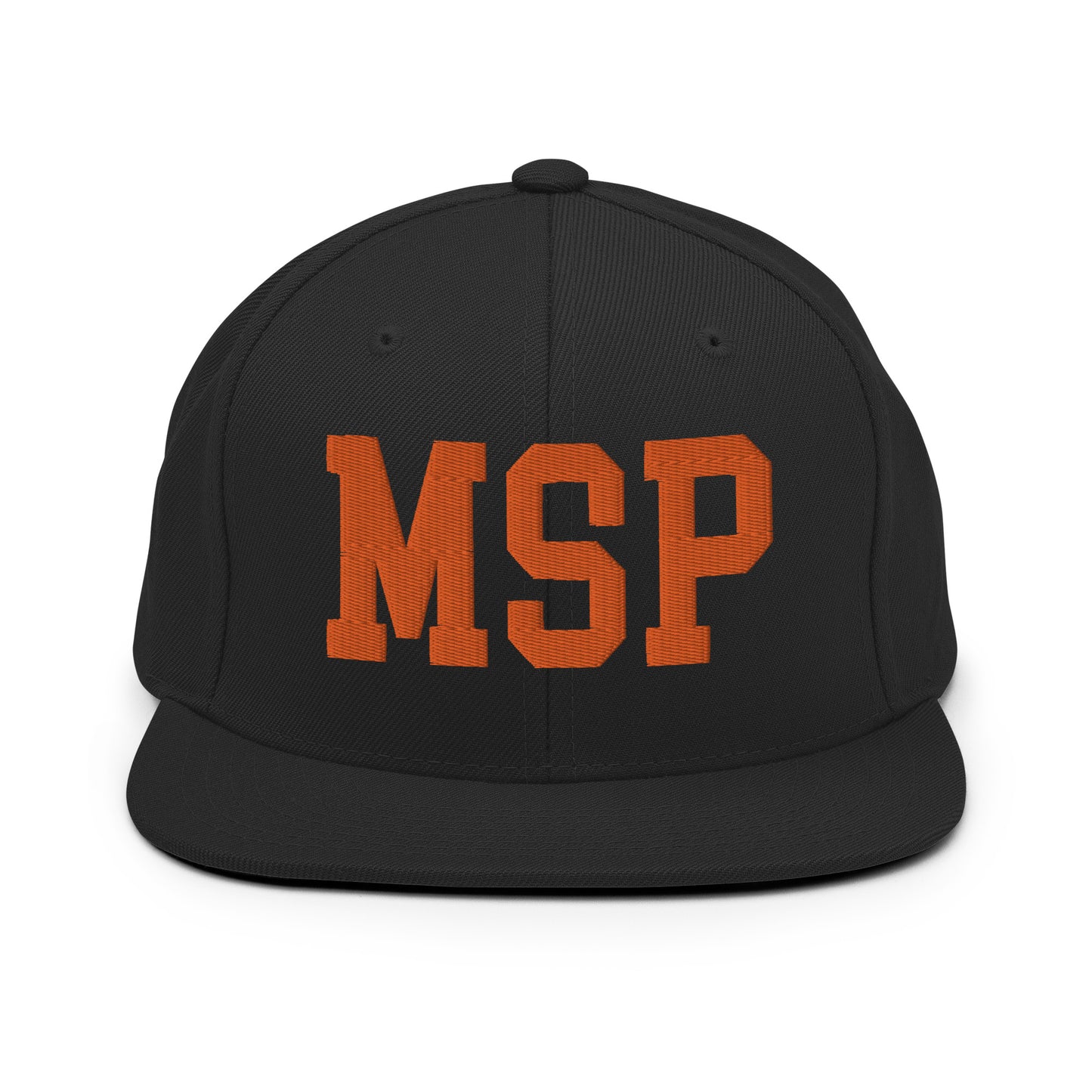 College-Style Classic Snapback Hat • Orange • MSP Minneapolis Souvenir • YHM Designs - Image 07
