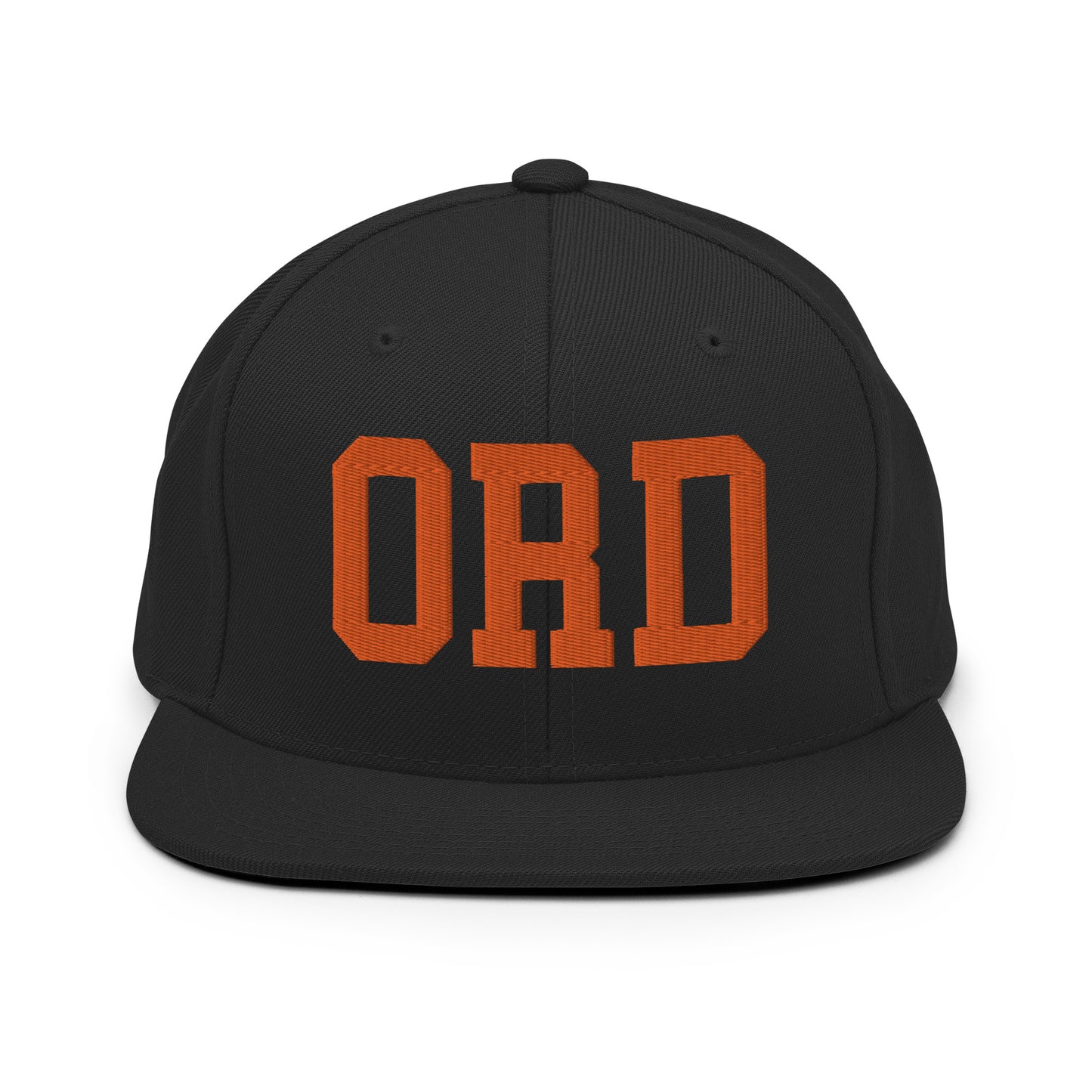 College-Style Classic Snapback Hat • Orange • ORD Chicago • YHM Designs - Image 07