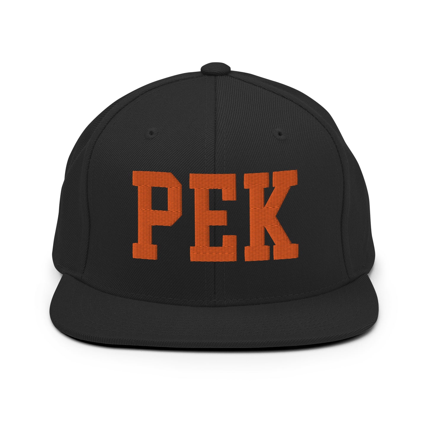 College-Style Classic Snapback Hat • Orange • PEK Beijing • YHM Designs - Image 07