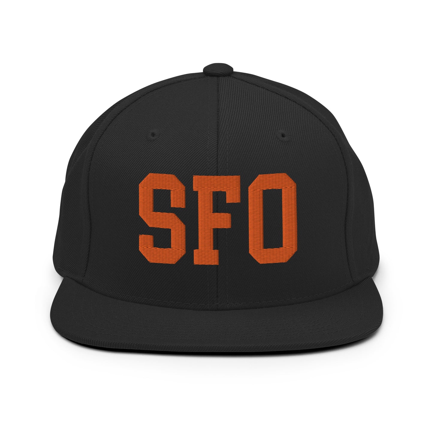 College-Style Classic Snapback Hat • Orange • SFO San Francisco • YHM Designs - Image 07