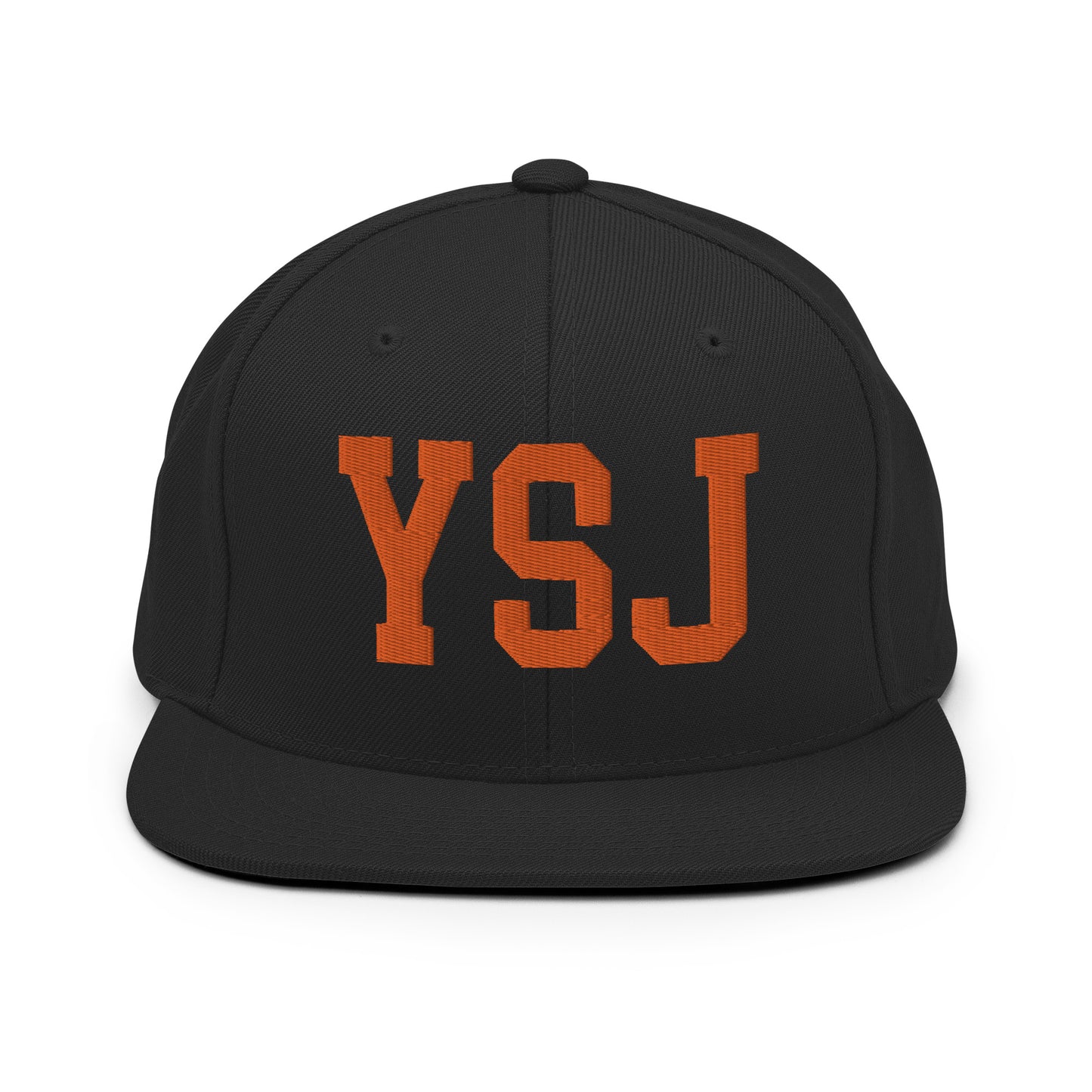 College-Style Classic Snapback Hat • Orange • YSJ Saint John • YHM Designs - Image 07