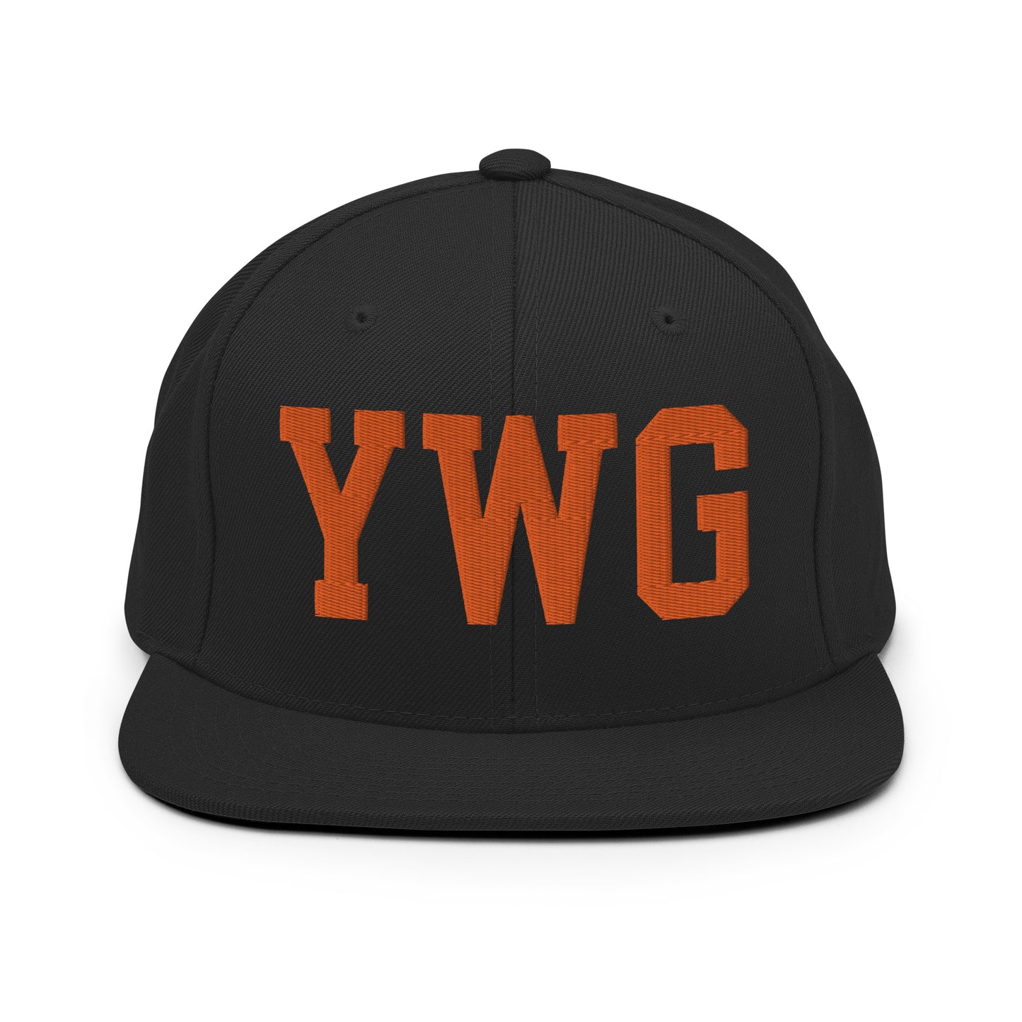 College-Style Classic Snapback Hat • Orange • YWG Winnipeg • YHM Designs - Image 07