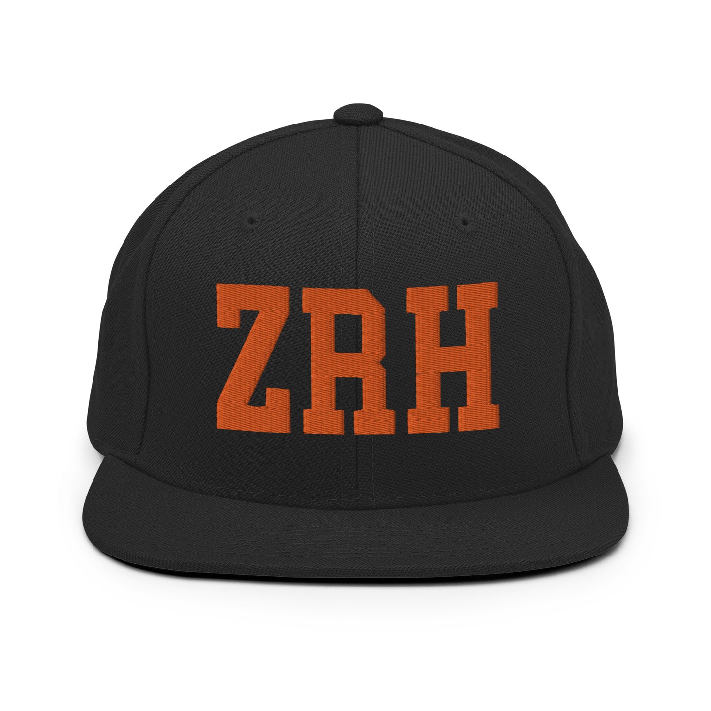 College-Style Classic Snapback Hat • Orange • ZRH Zurich • YHM Designs - Image 07