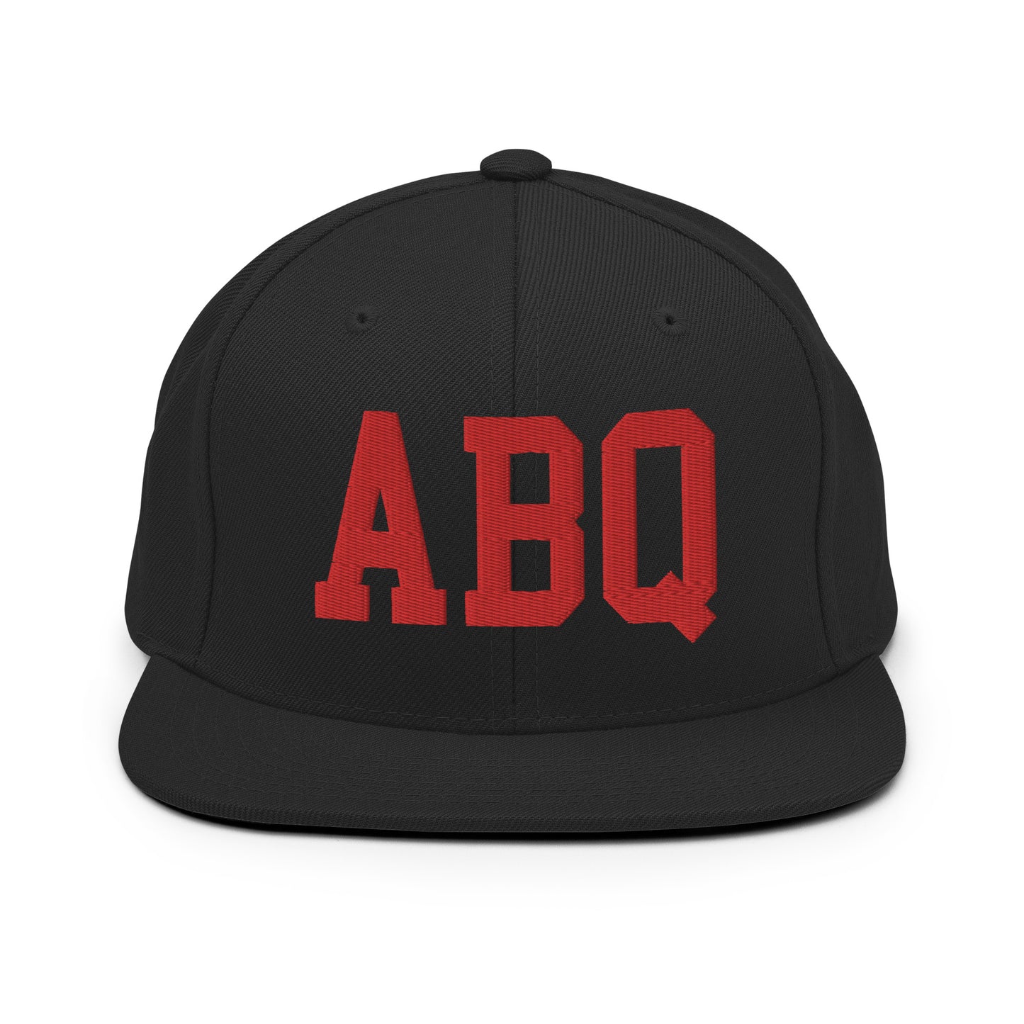 College-Style Classic Snapback Hat • Red • ABQ Albuquerque • YHM Designs - Image 07