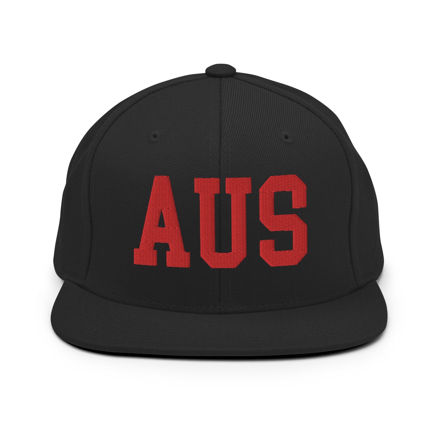 College-Style Classic Snapback Hat • Red • AUS Austin • YHM Designs - Image 07