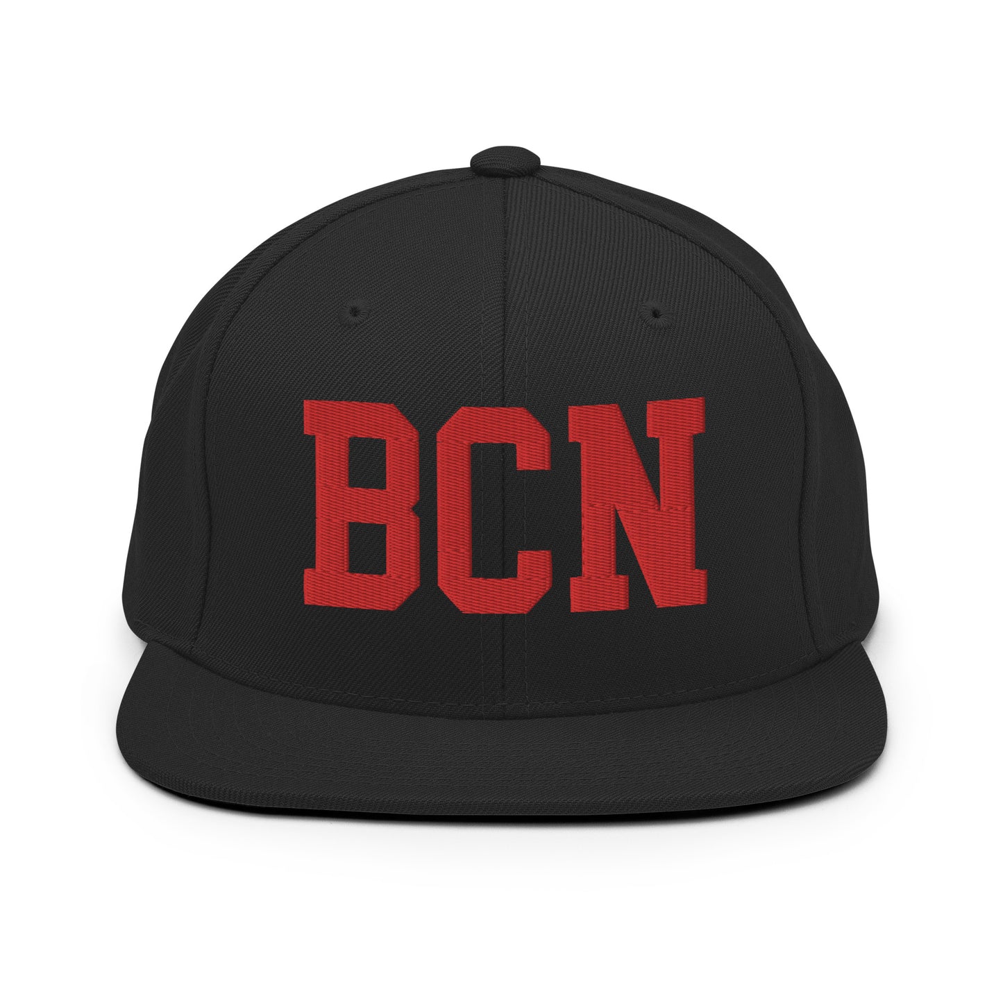 College-Style Classic Snapback Hat • Red • BCN Barcelona • YHM Designs - Image 07