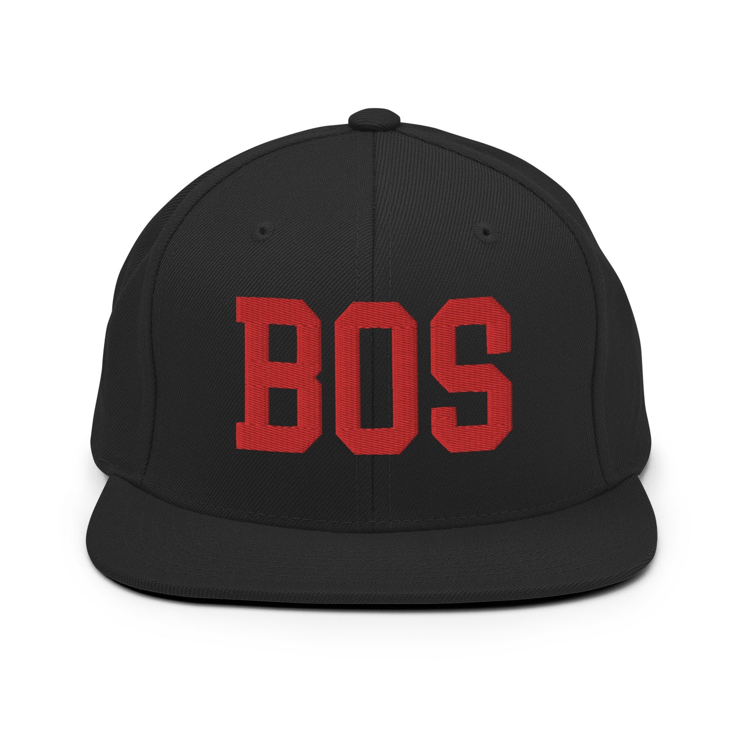 College-Style Classic Snapback Hat • Red • BOS Boston • YHM Designs - Image 07