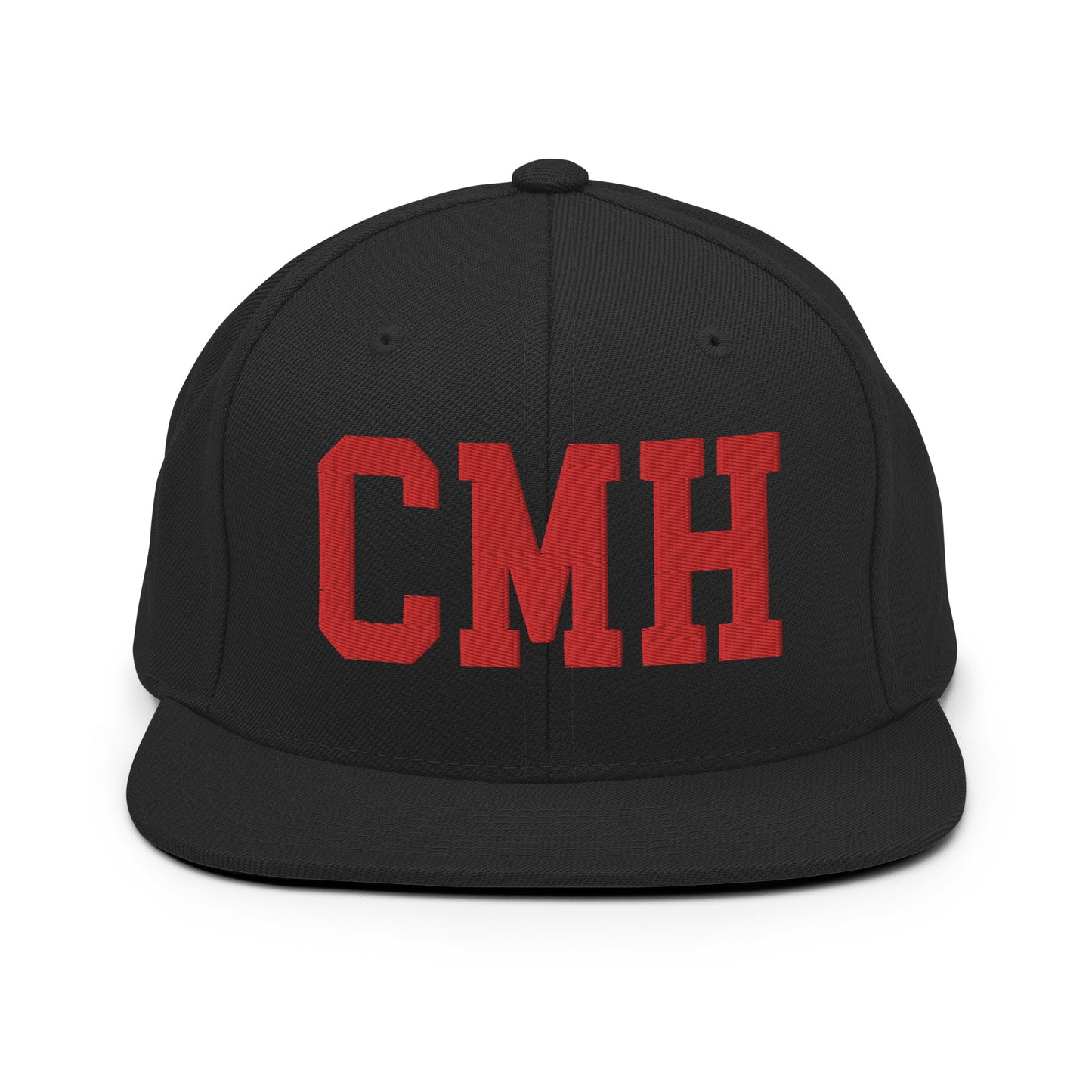 College-Style Classic Snapback Hat • Red • CMH Columbus • YHM Designs - Image 07