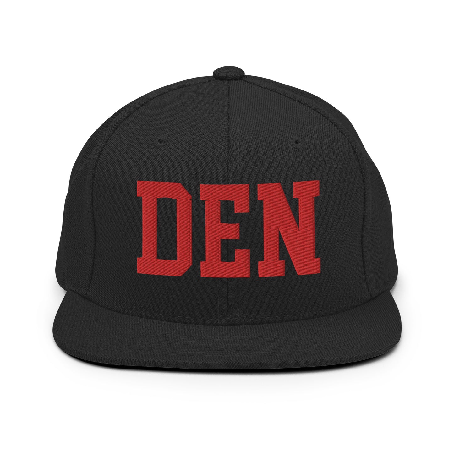 College-Style Classic Snapback Hat • Red • DEN Denver • YHM Designs - Image 07