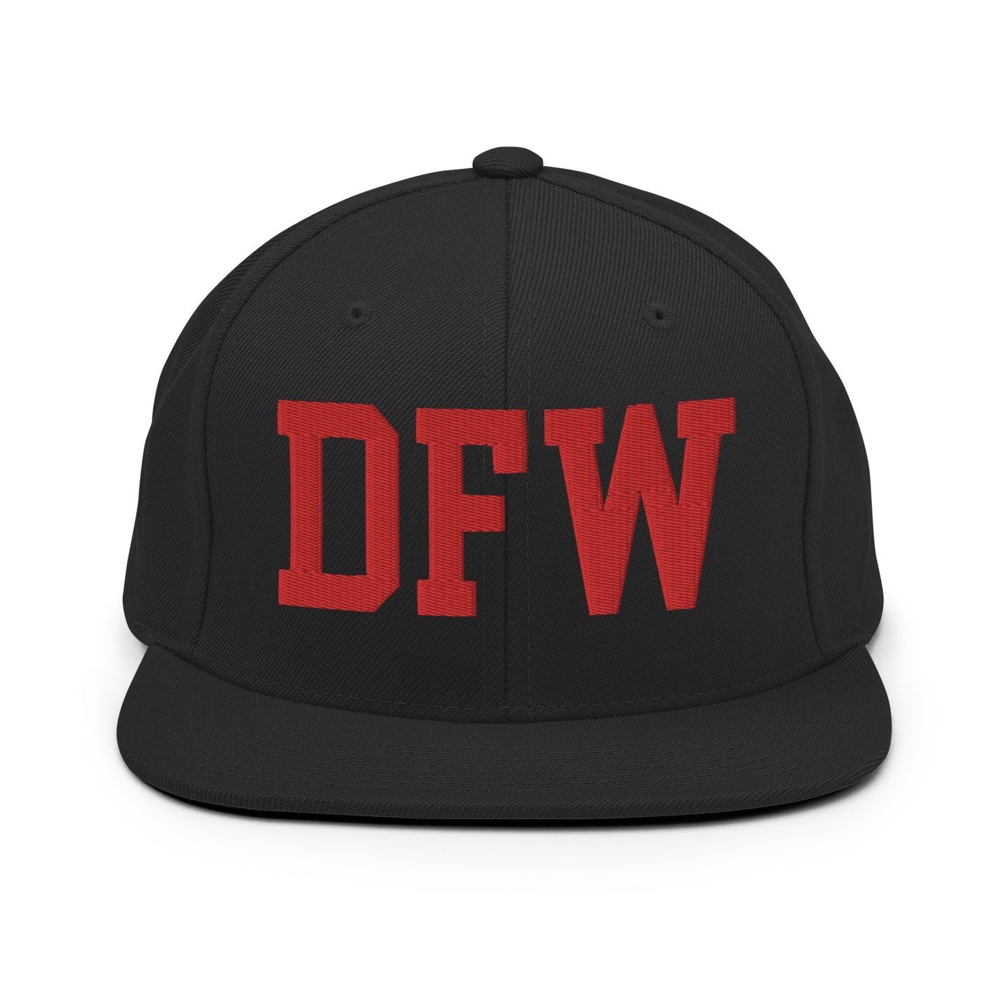 College-Style Classic Snapback Hat • Red • DFW Dallas • YHM Designs - Image 07