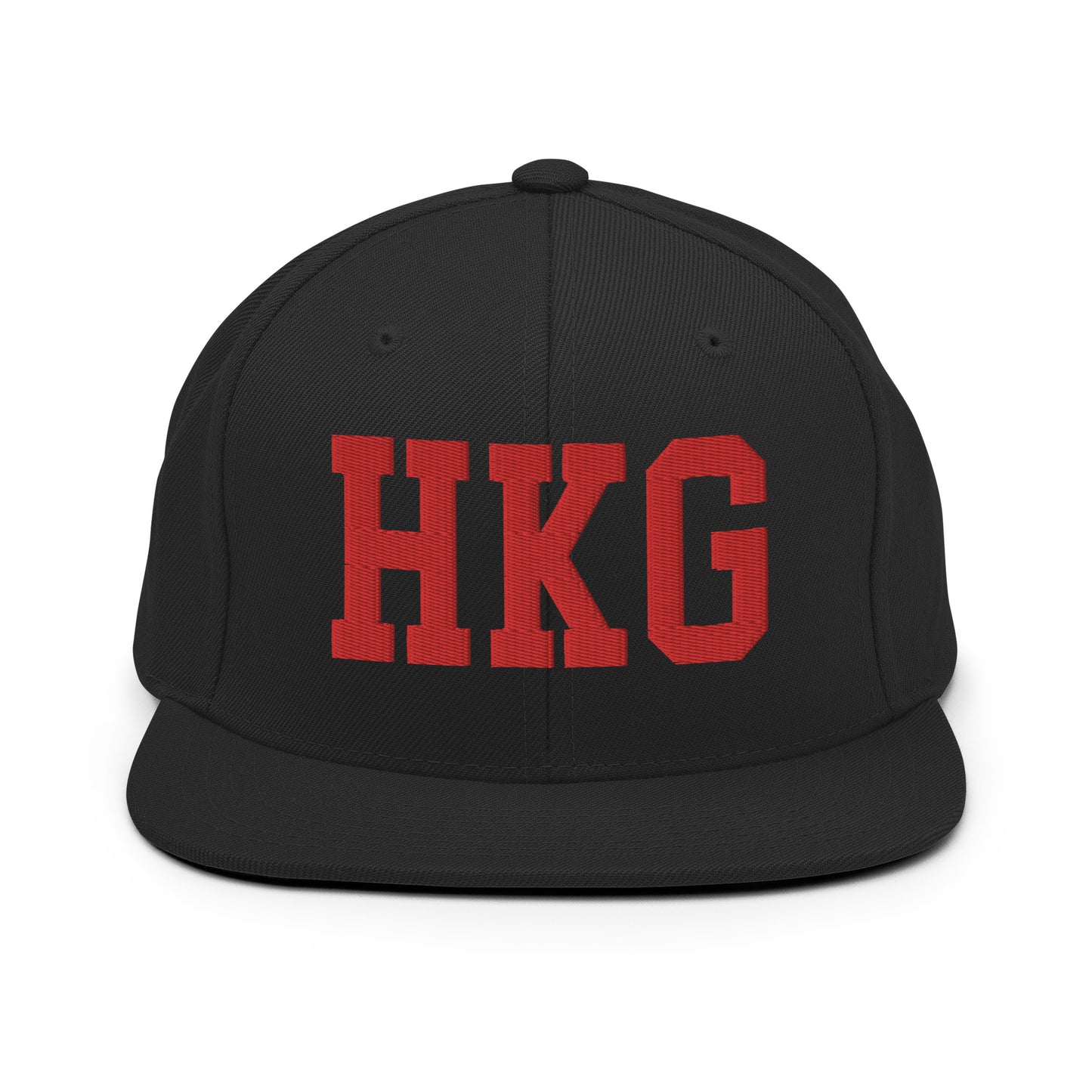 College-Style Classic Snapback Hat • Red • HKG Hong Kong • YHM Designs - Image 07