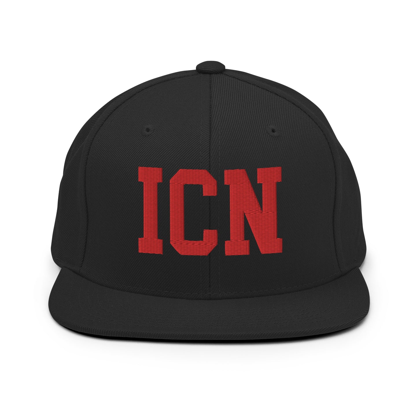 College-Style Classic Snapback Hat • Red • ICN Seoul • YHM Designs - Image 07