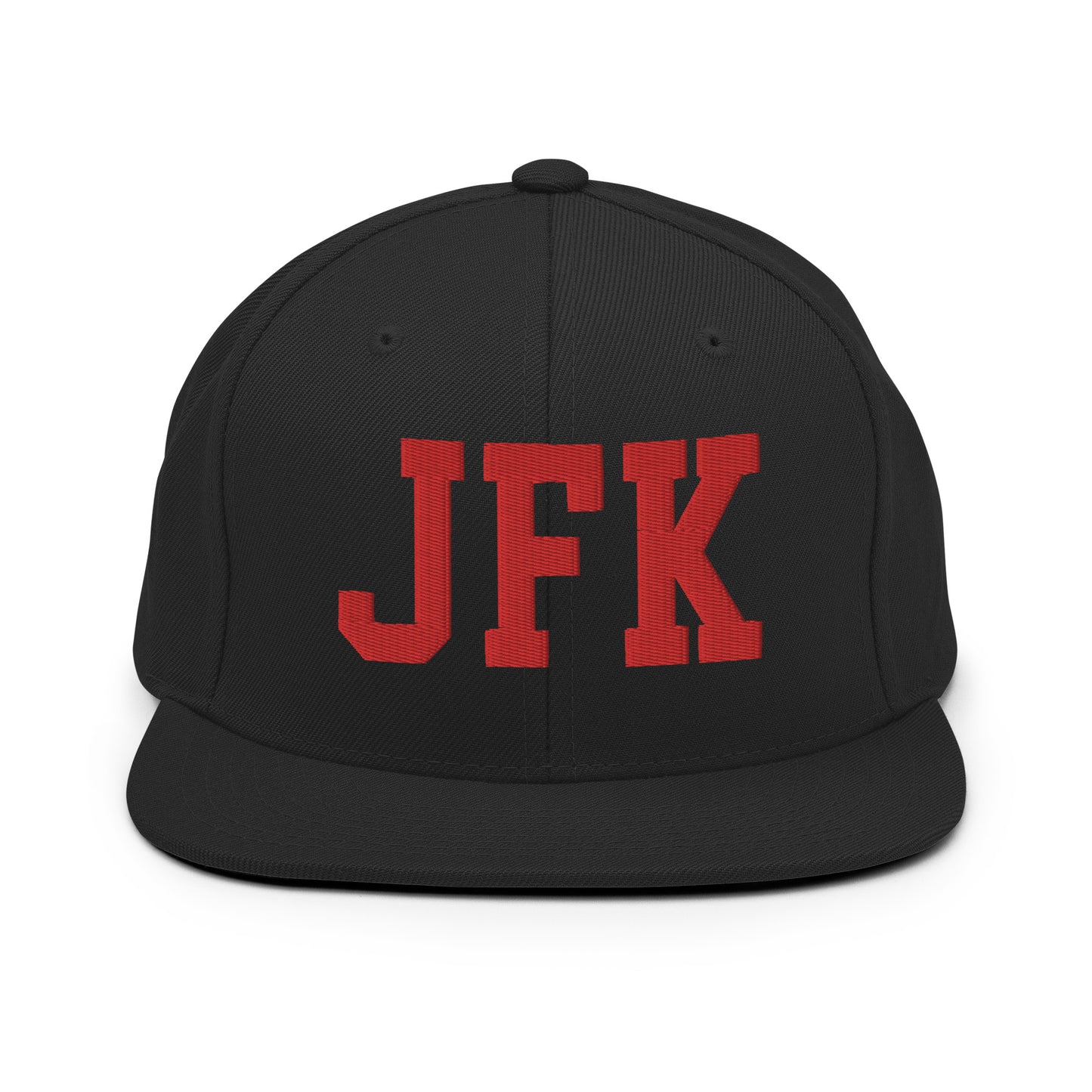 College-Style Classic Snapback Hat • Red • JFK New York City • YHM Designs - Image 07