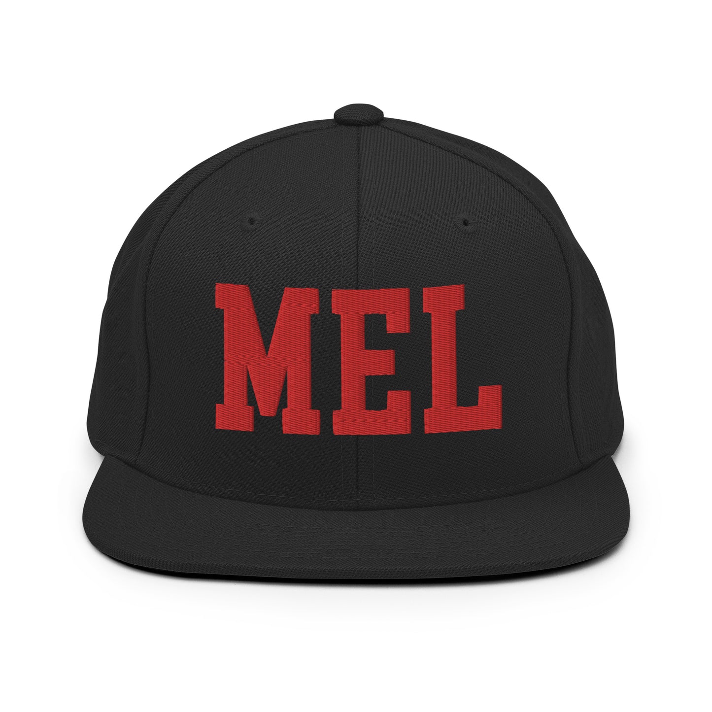 College-Style Classic Snapback Hat • Red • MEL Melbourne • YHM Designs - Image 07