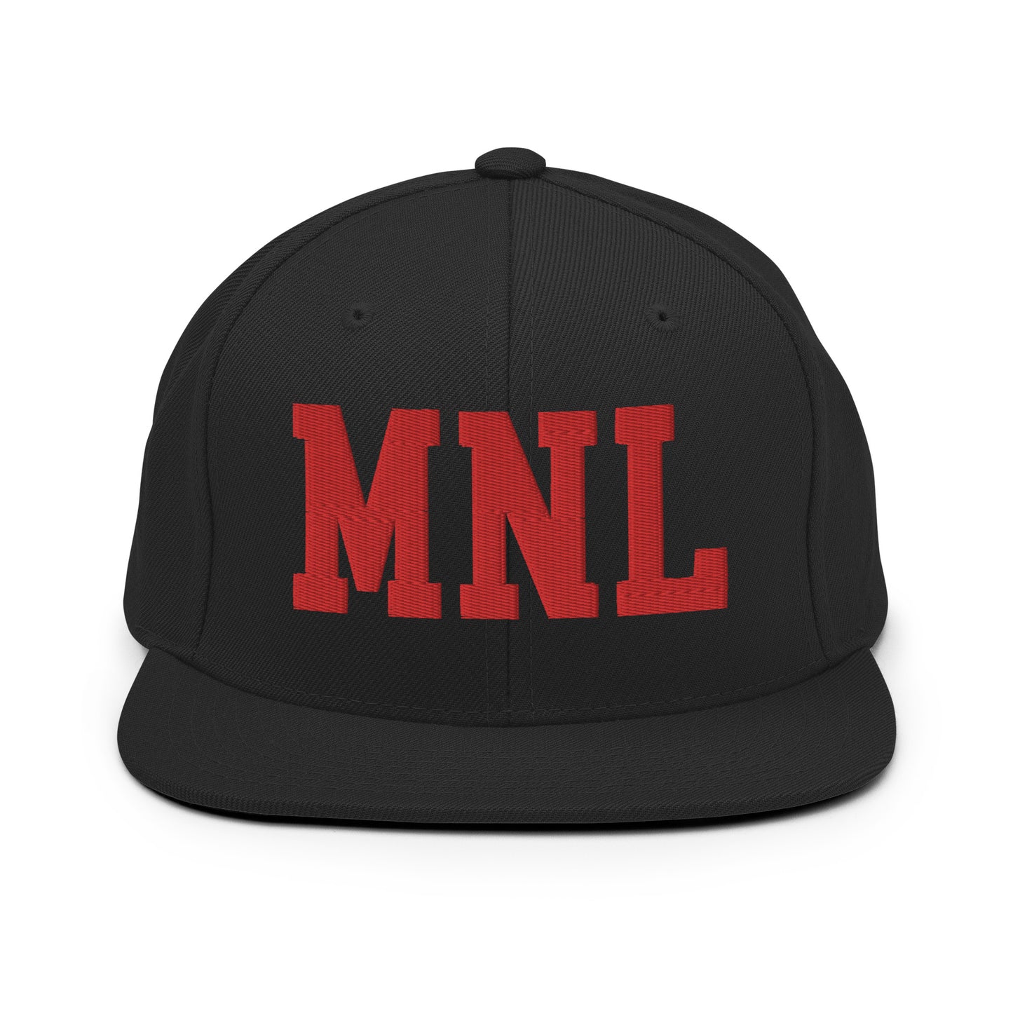 College-Style Classic Snapback Hat • Red • MNL Manila • YHM Designs - Image 07