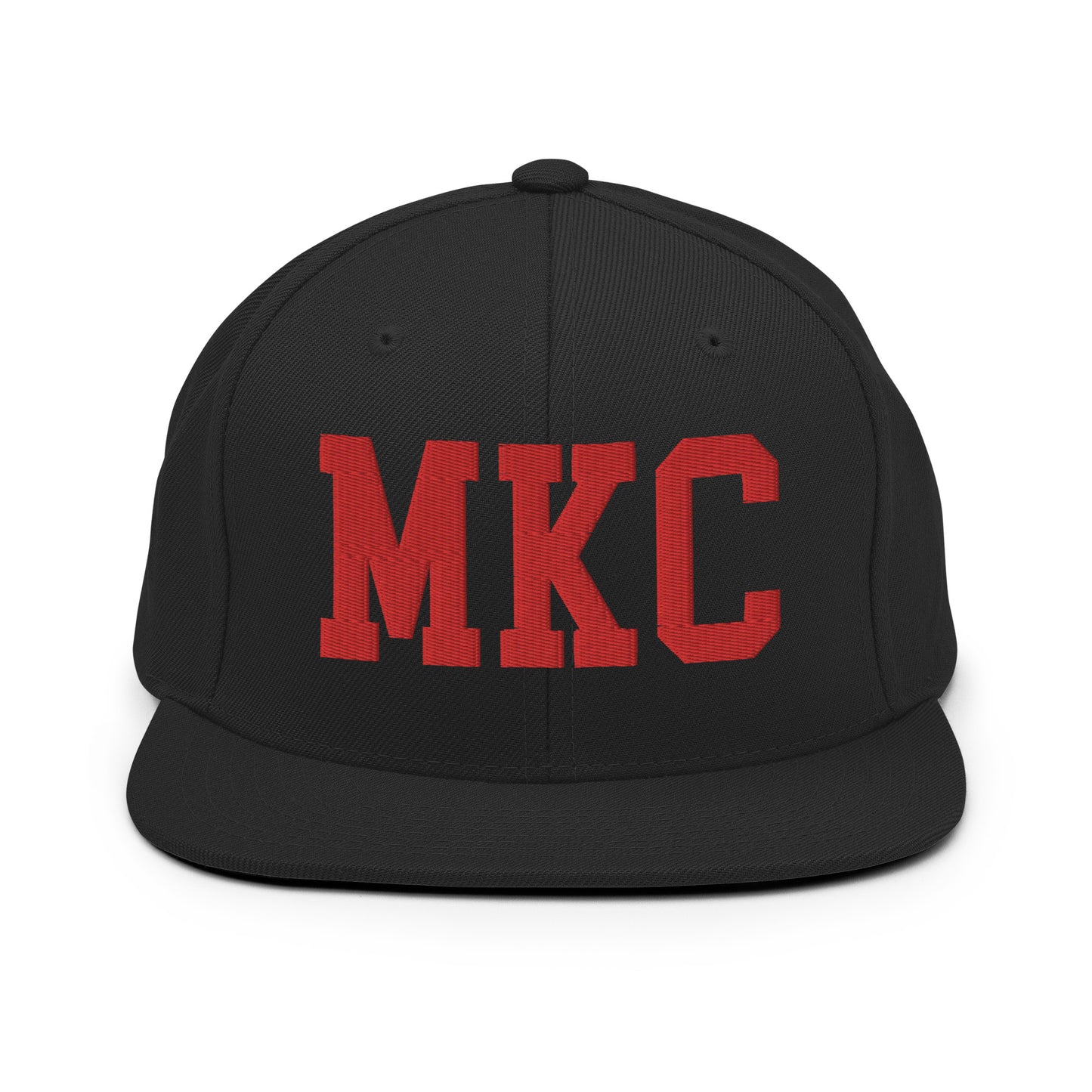 College-Style Classic Snapback Hat • Red • MKC Kansas City • YHM Designs - Image 07
