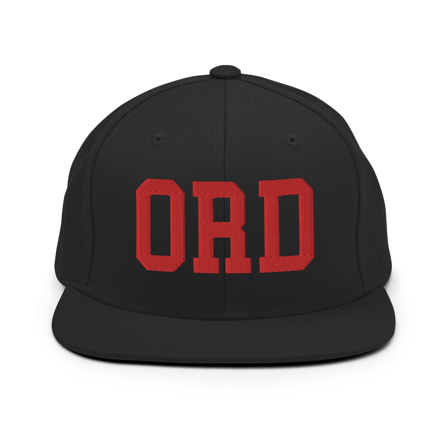 College-Style Classic Snapback Hat • Red • ORD Chicago • YHM Designs - Image 07