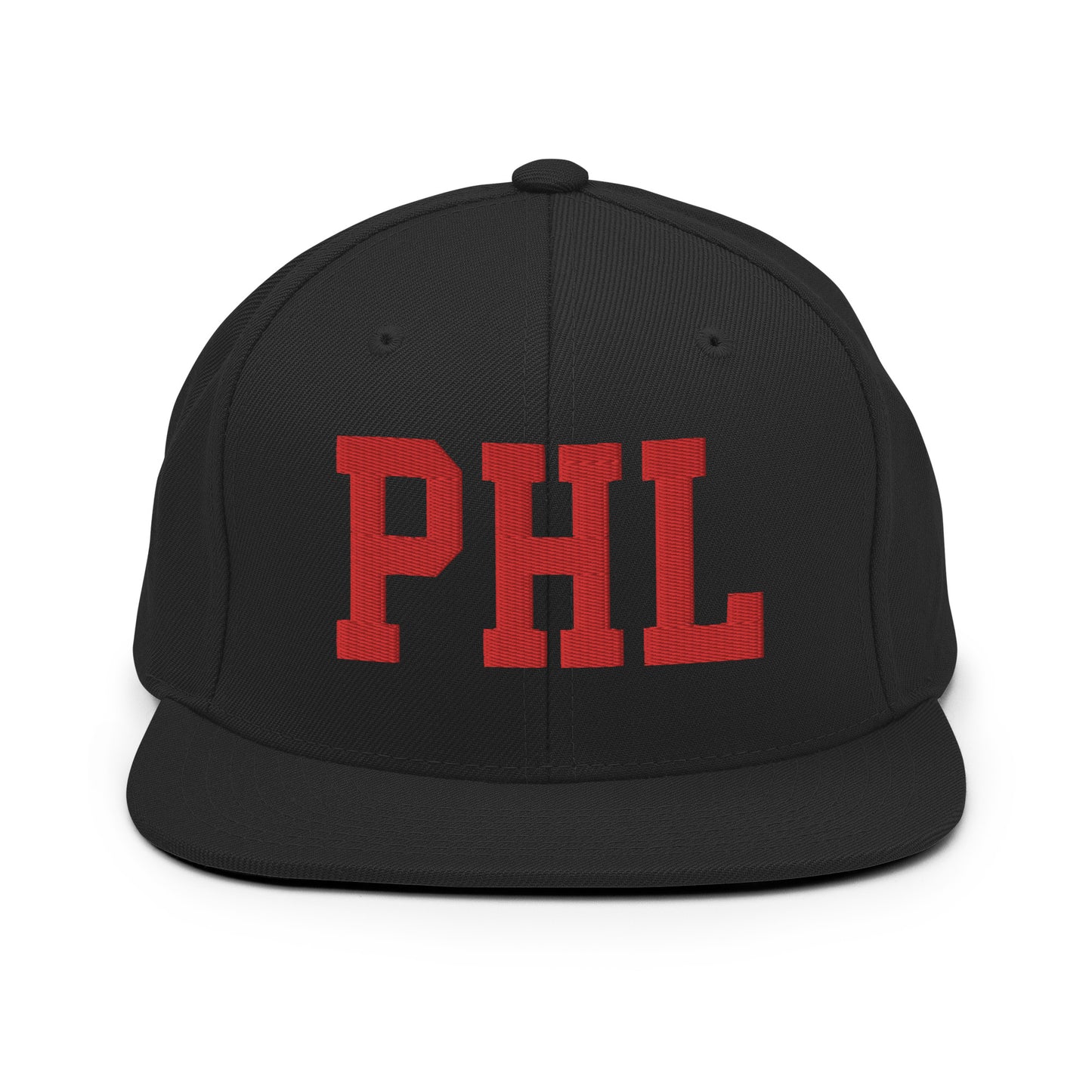 College-Style Classic Snapback Hat • Red • PHL Philadelphia • YHM Designs - Image 07