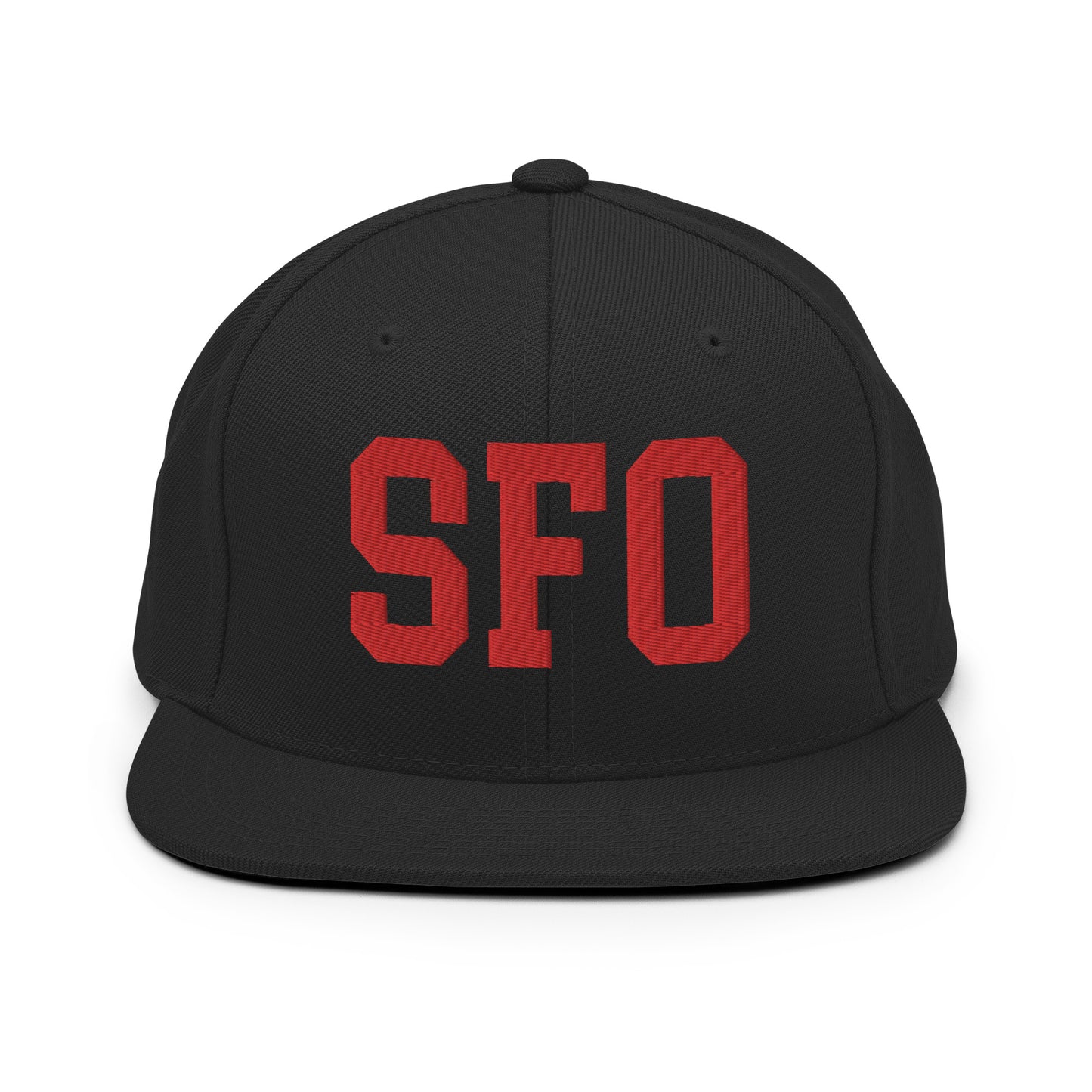 College-Style Classic Snapback Hat • Red • SFO San Francisco • YHM Designs - Image 07