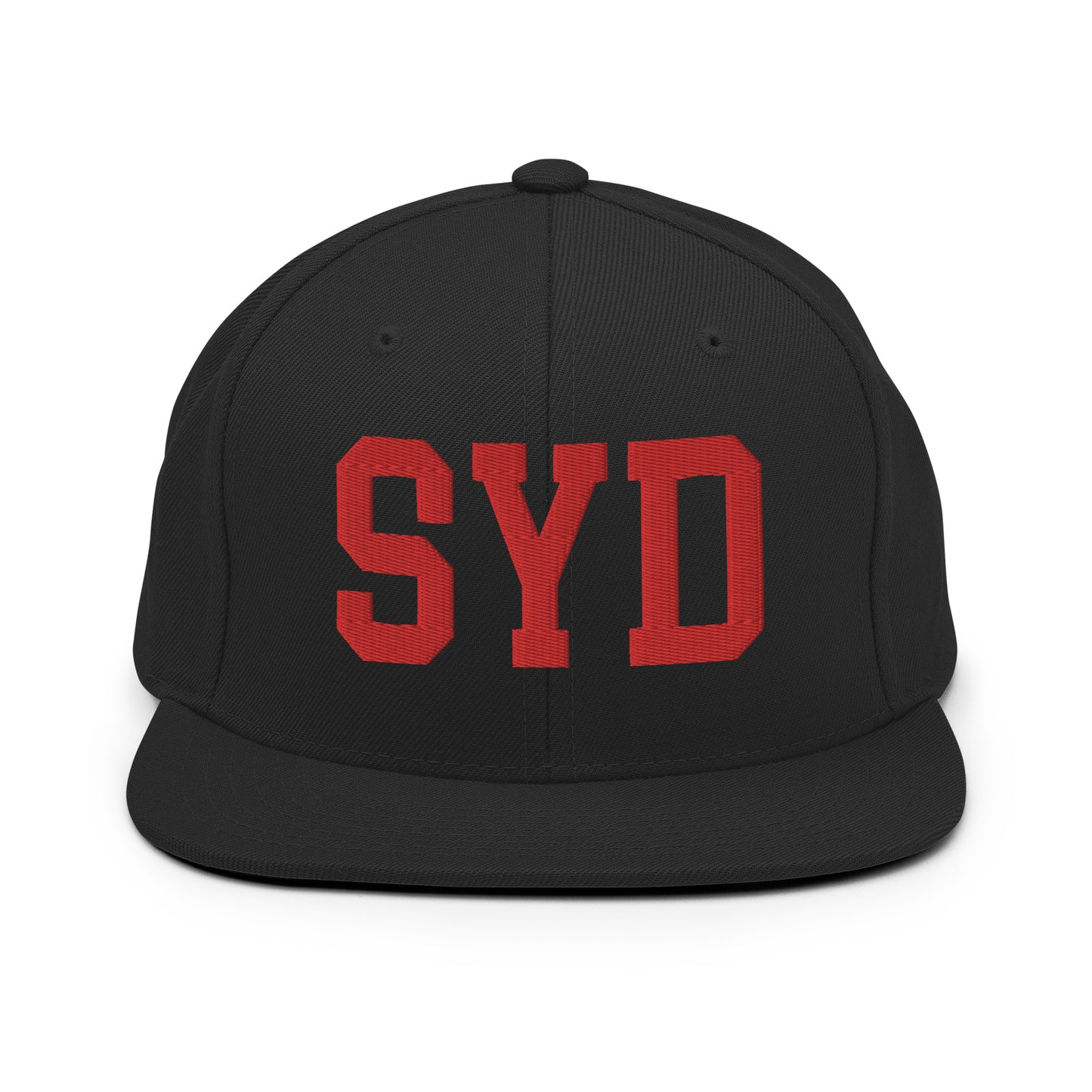 College-Style Classic Snapback Hat • Red • SYD Sydney • YHM Designs - Image 07