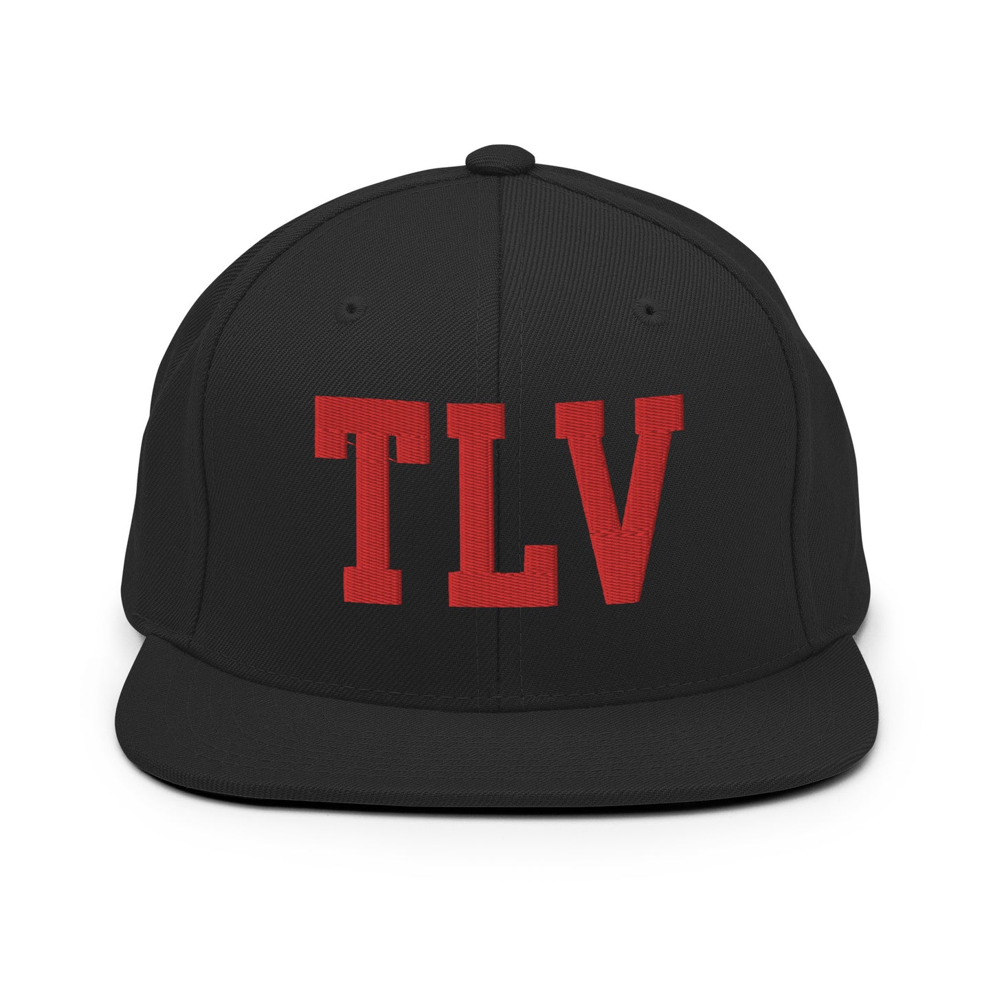 College-Style Classic Snapback Hat • Red • TLV Tel Aviv • YHM Designs - Image 07