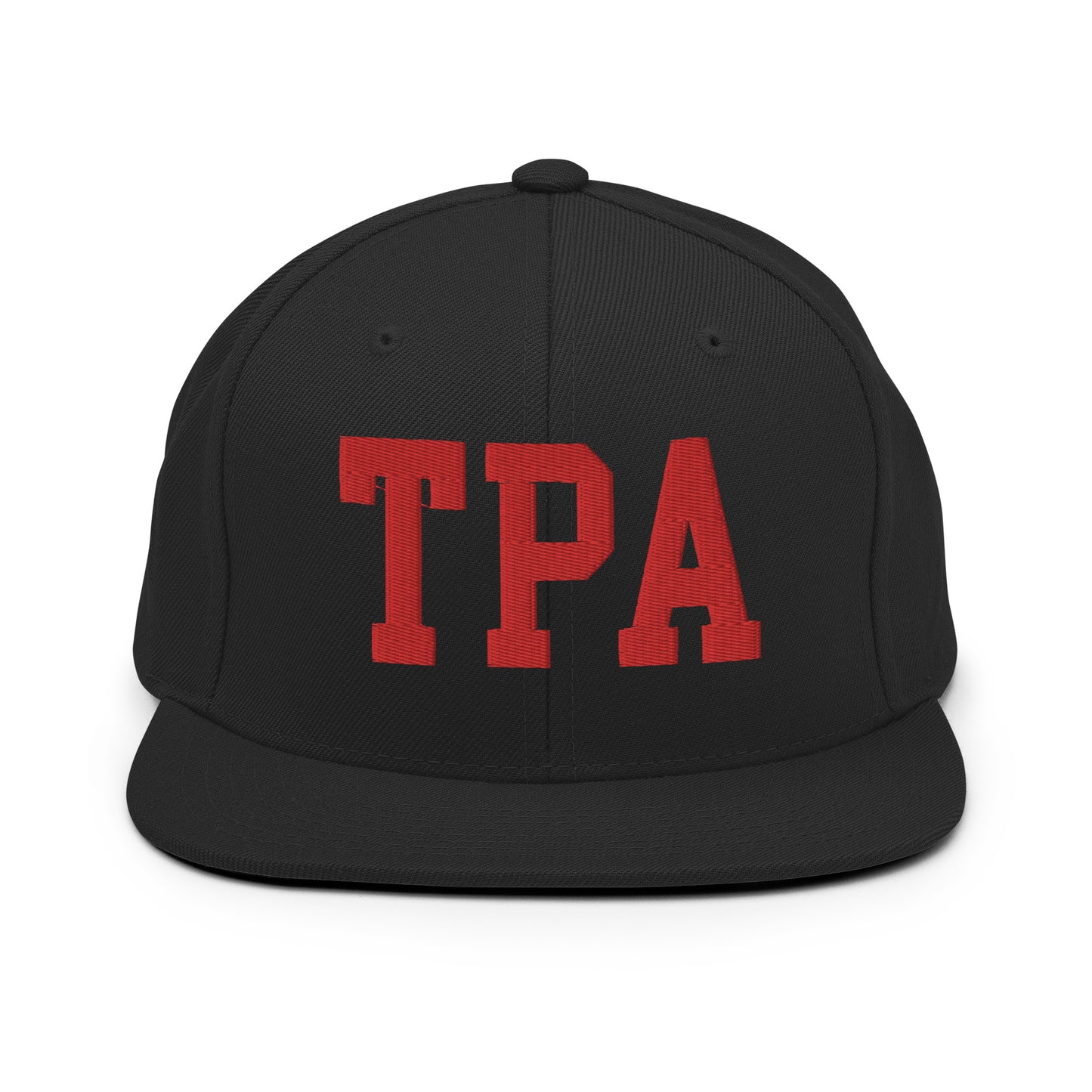 College-Style Classic Snapback Hat • Red • TPA Tampa • YHM Designs - Image 07