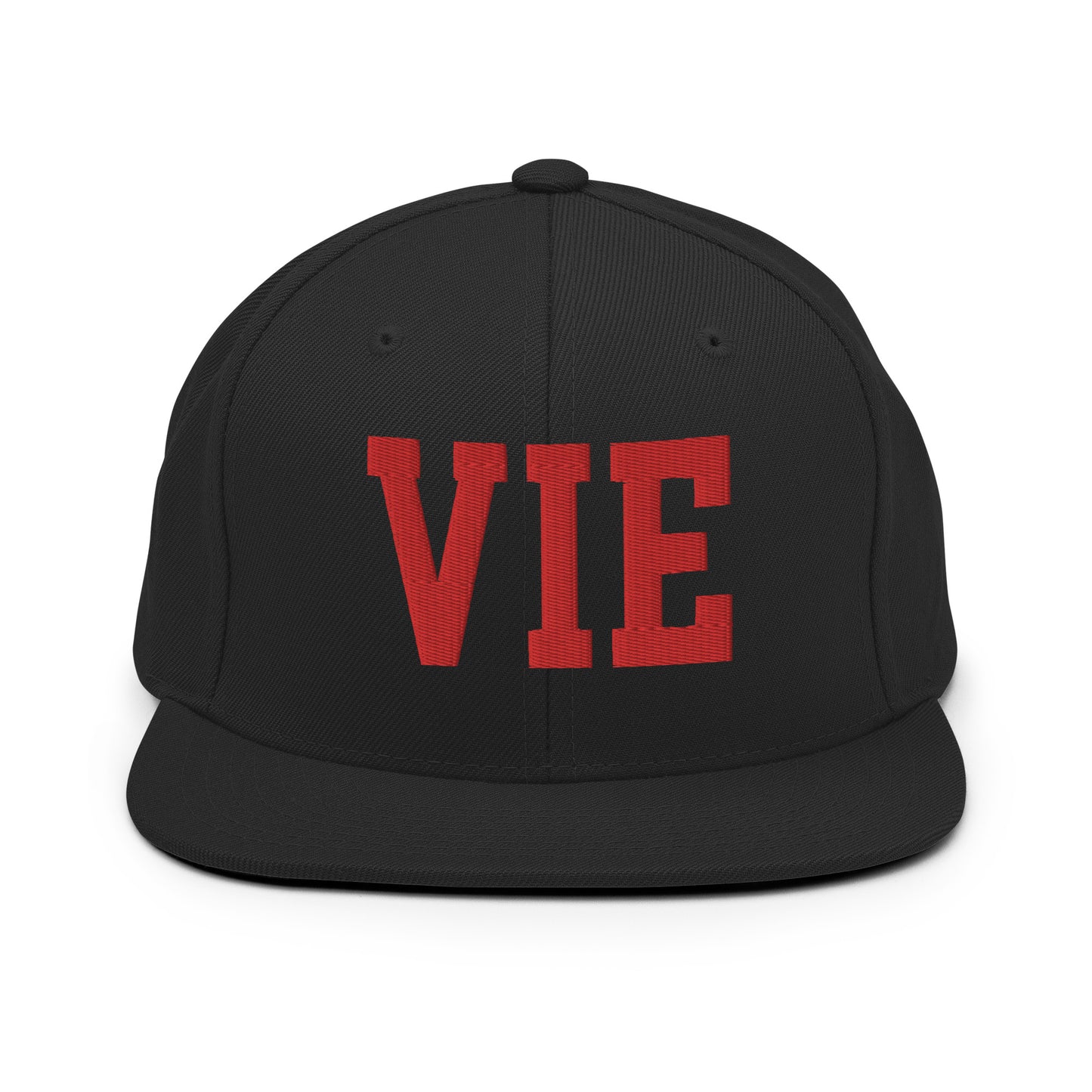 College-Style Classic Snapback Hat • Red • VIE Vienna • YHM Designs - Image 07
