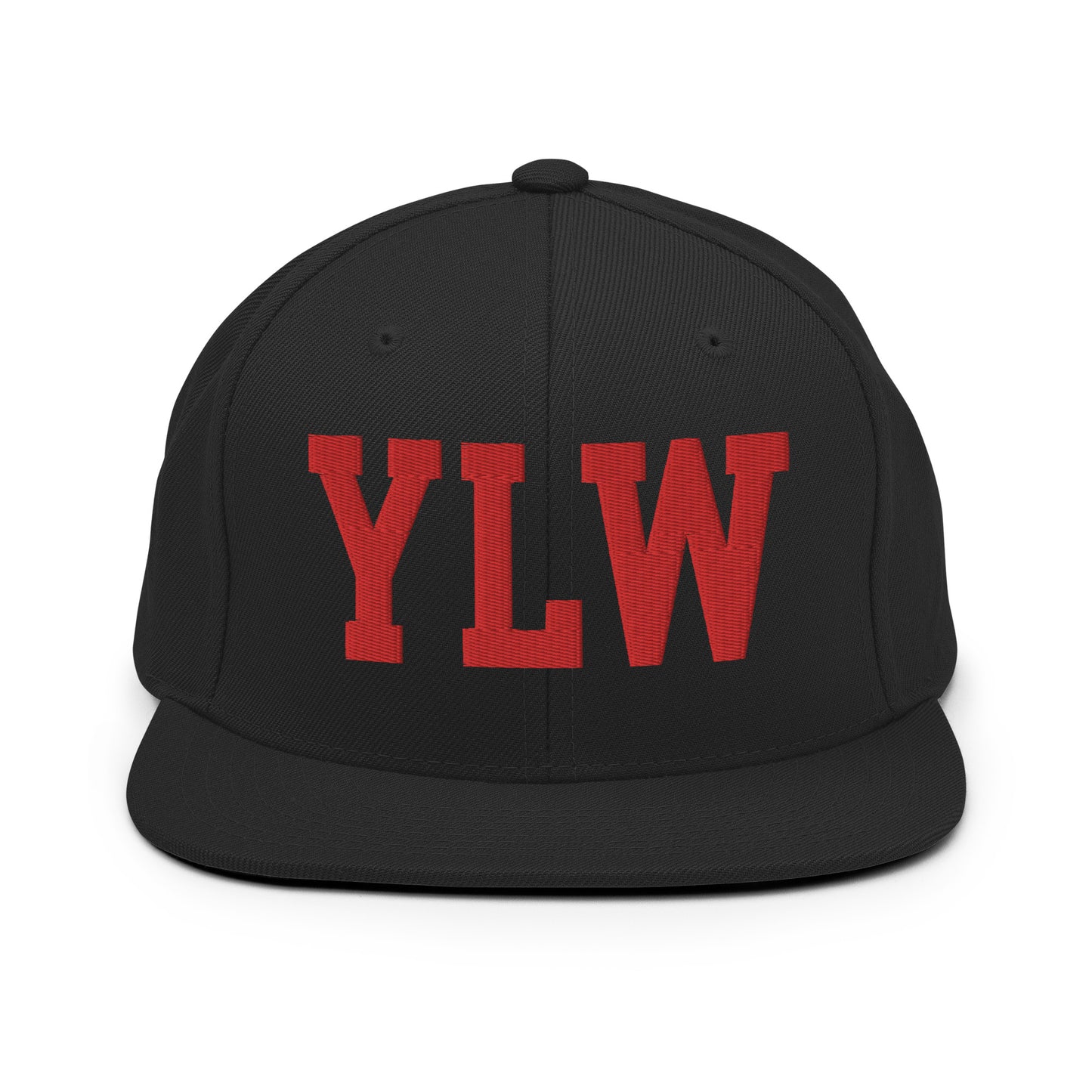 College-Style Classic Snapback Hat • Red • YLW Kelowna • YHM Designs - Image 07