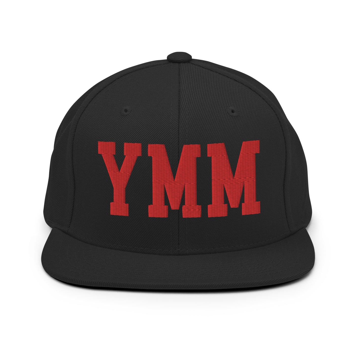 College-Style Classic Snapback Hat • Red • YMM Fort McMurray • YHM Designs - Image 07