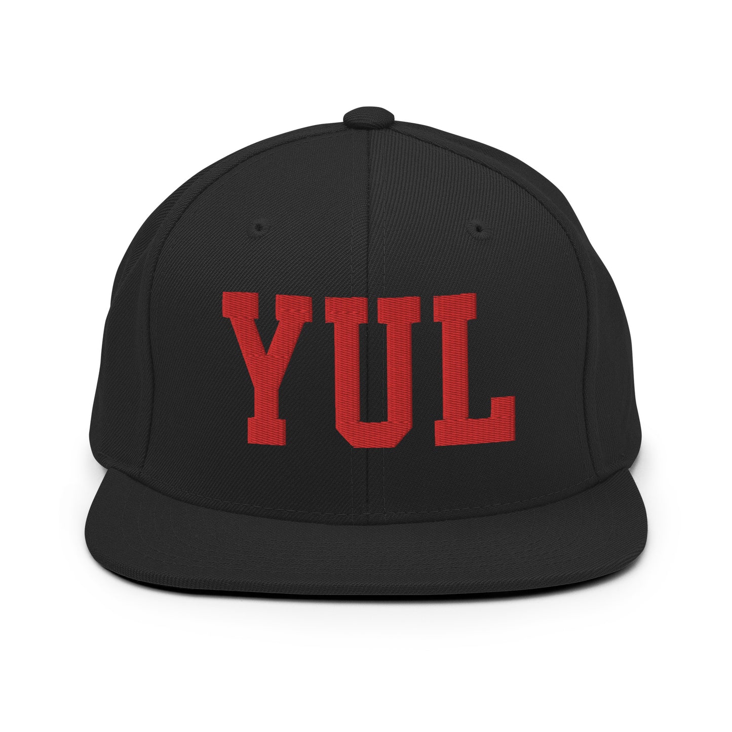 College-Style Classic Snapback Hat • Red • YUL Montreal • YHM Designs - Image 07