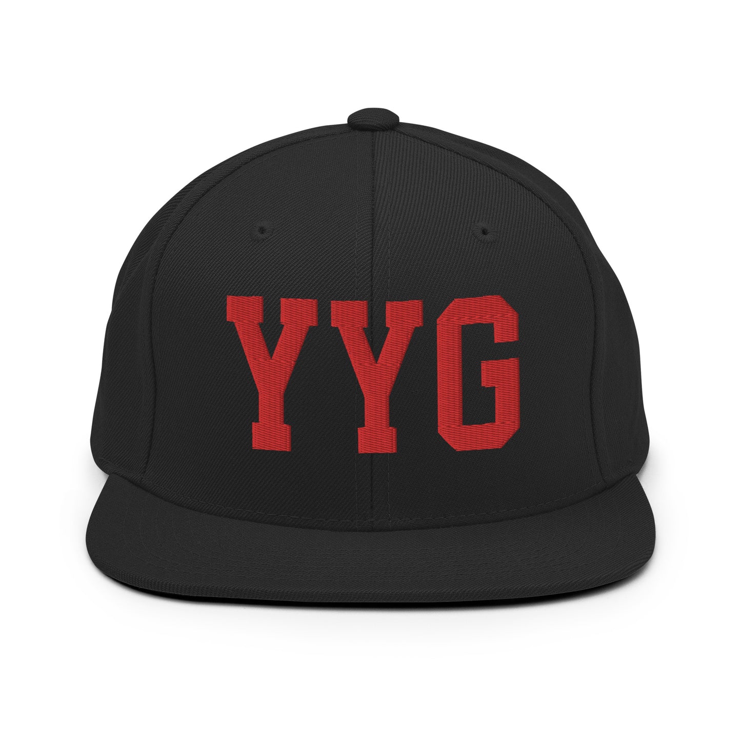College-Style Classic Snapback Hat • Red • YYG Charlottetown • YHM Designs - Image 07
