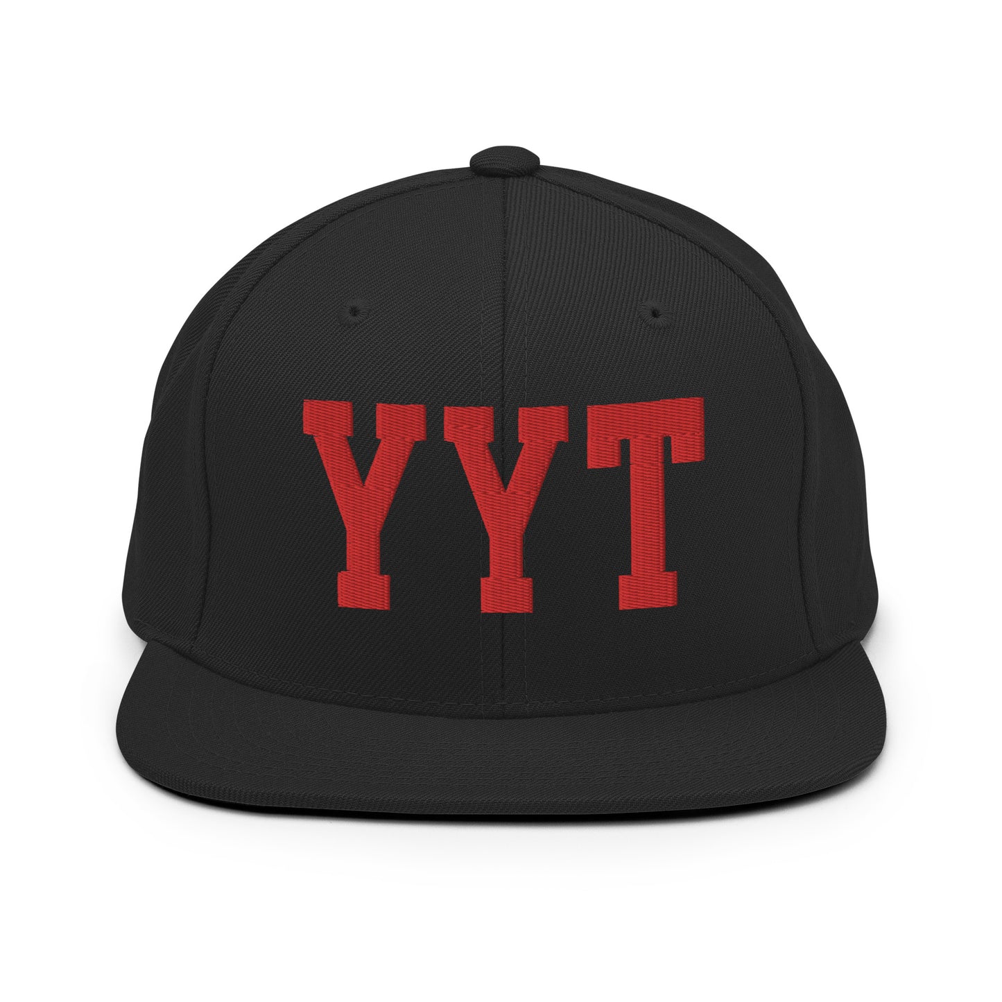 College-Style Classic Snapback Hat • Red • YYT St. John's • YHM Designs - Image 07