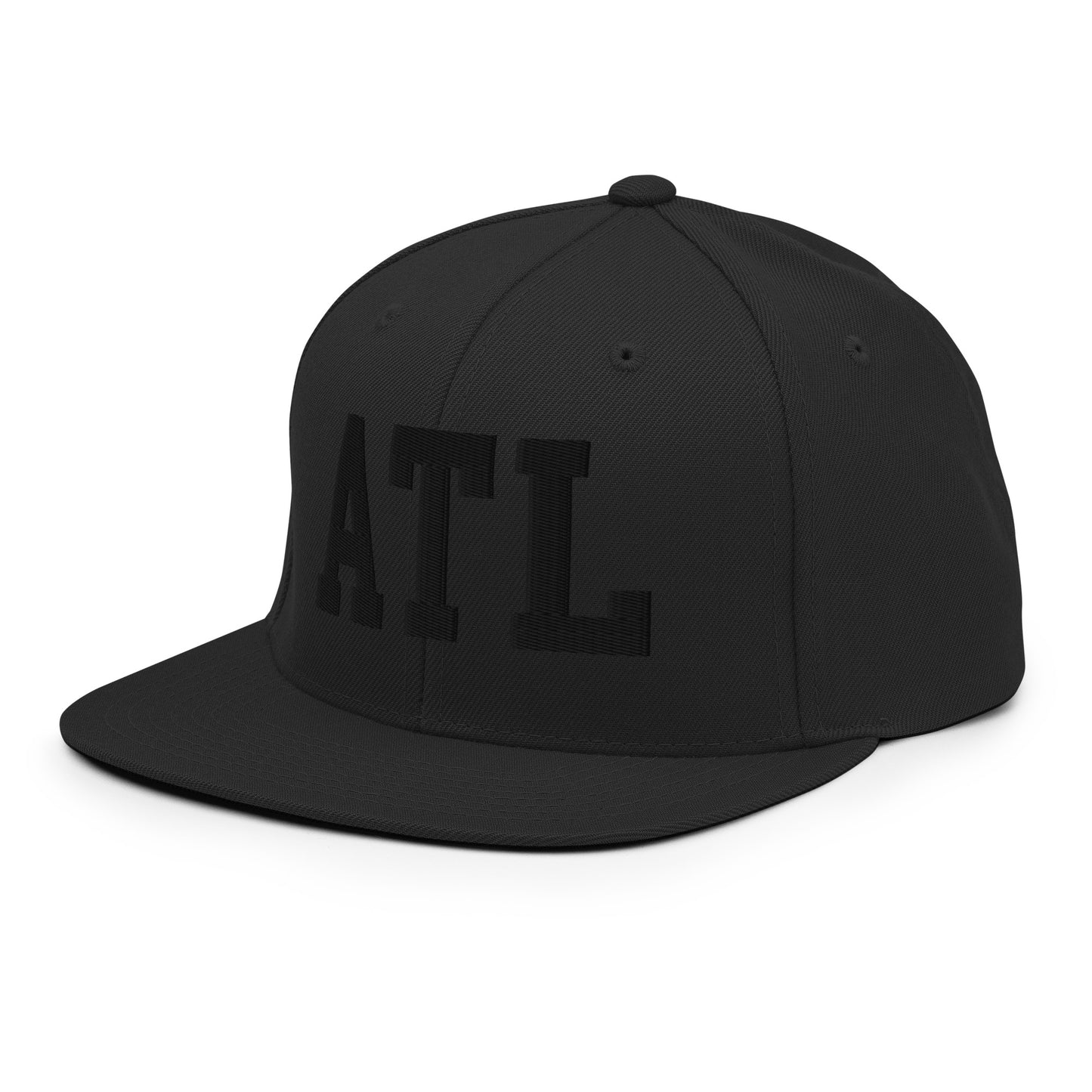 College-Style Classic Snapback Hat • Black • ATL Atlanta Souvenir • YHM Designs - Image 09