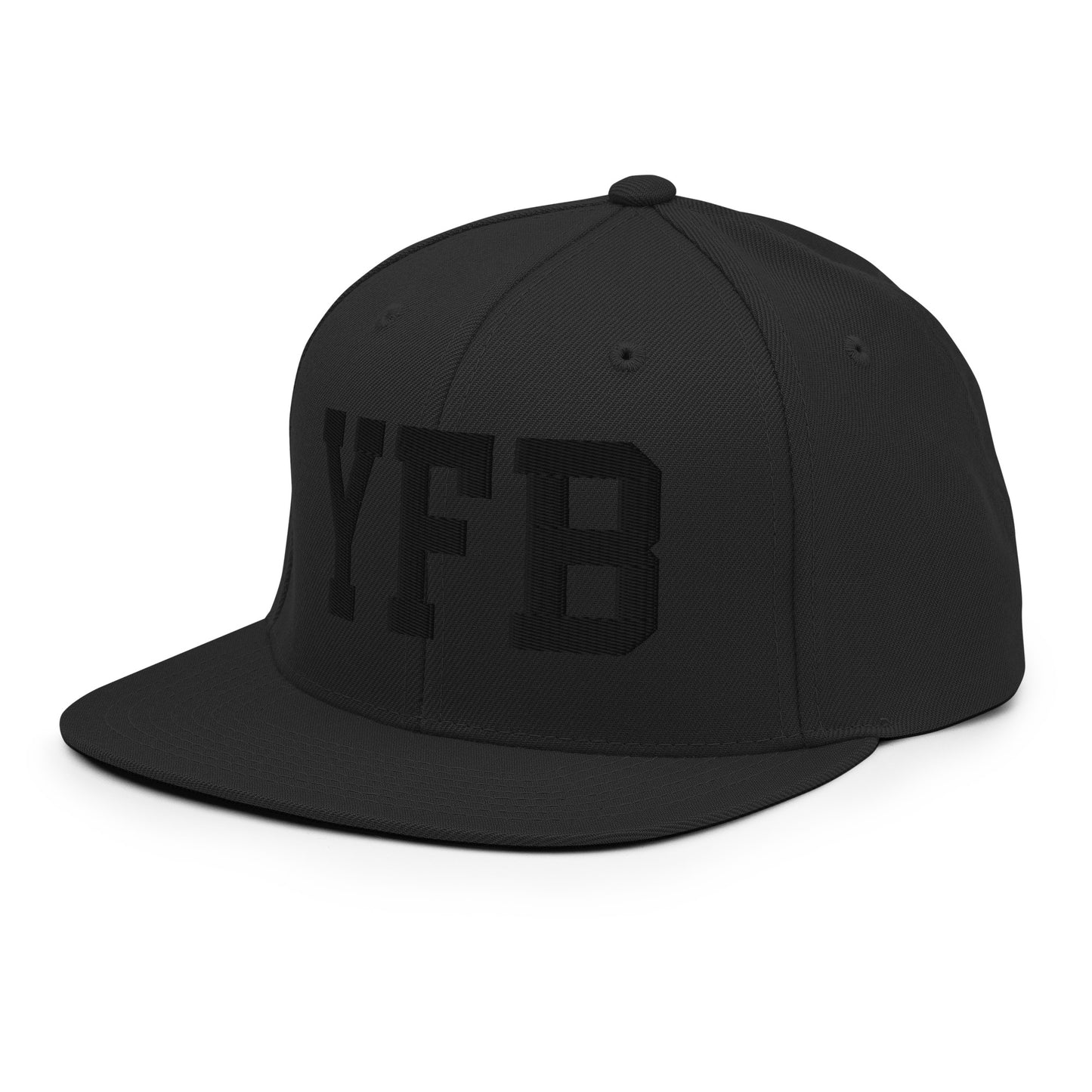 College-Style Classic Snapback Hat • Black • YFB Iqaluit Souvenir • YHM Designs - Image 09