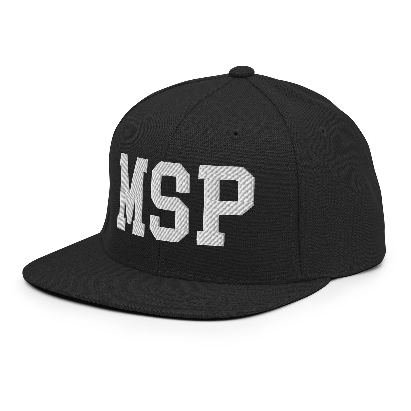 College-Style Classic Snapback Hat • White • MSP Minneapolis • YHM Designs - Image 09