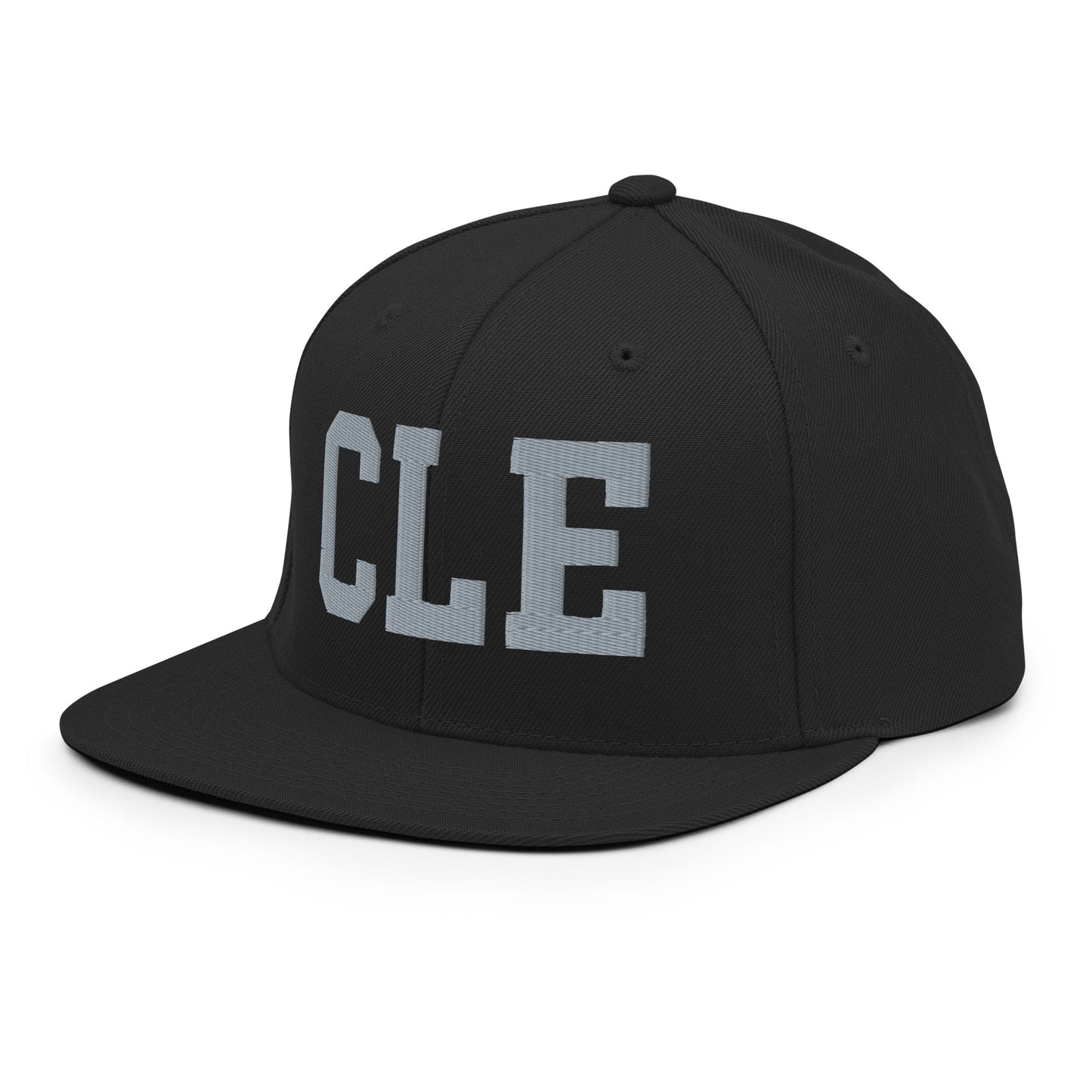 College-Style Classic Snapback Hat • Grey • CLE Cleveland • YHM Designs - Image 09