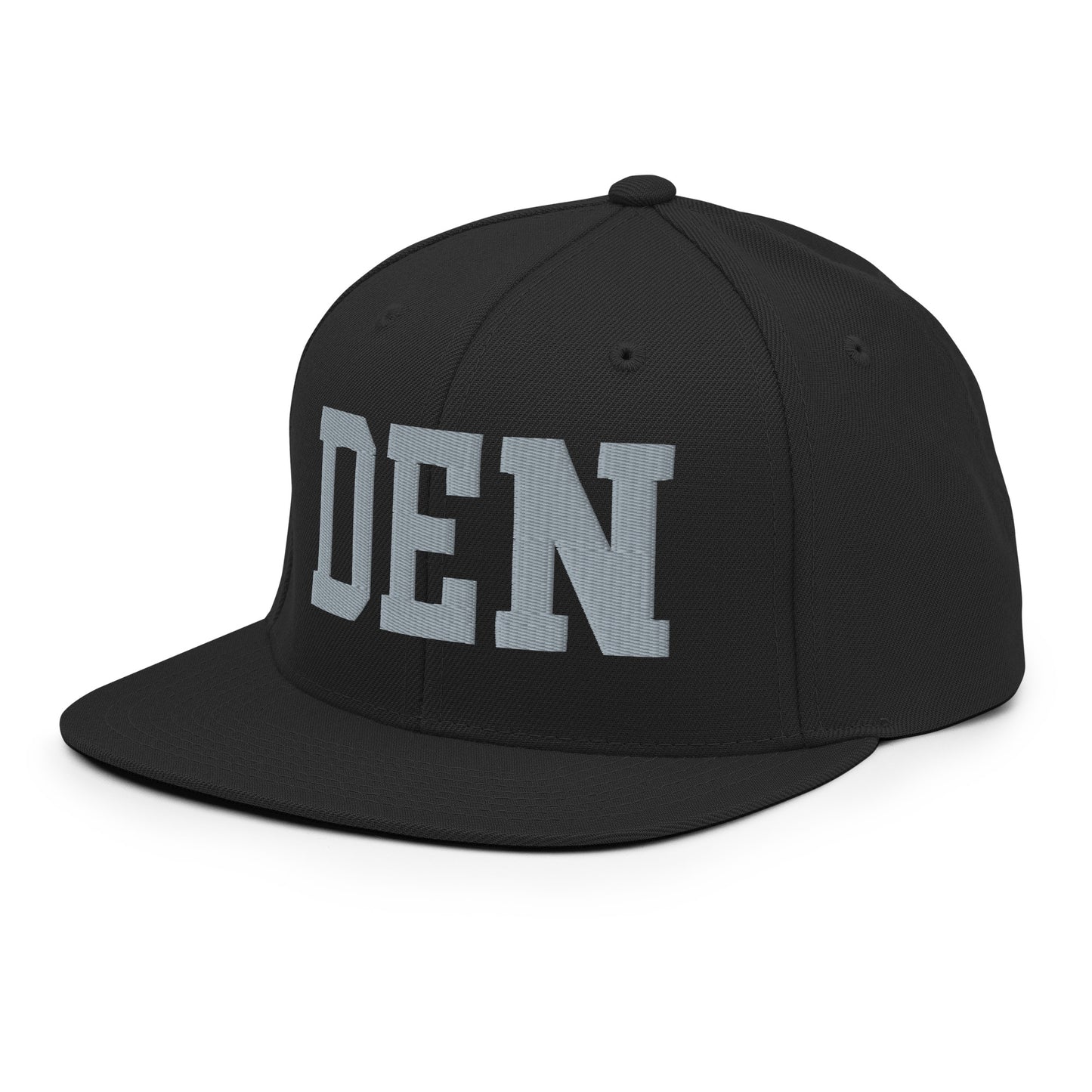 College-Style Classic Snapback Hat • Grey • DEN Denver • YHM Designs - Image 09