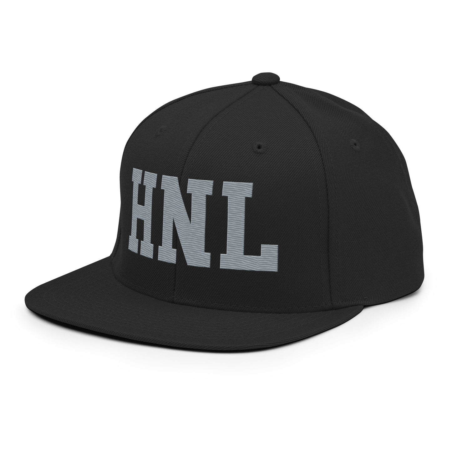 College-Style Classic Snapback Hat • Grey • HNL Honolulu Souvenir • YHM Designs - Image 09