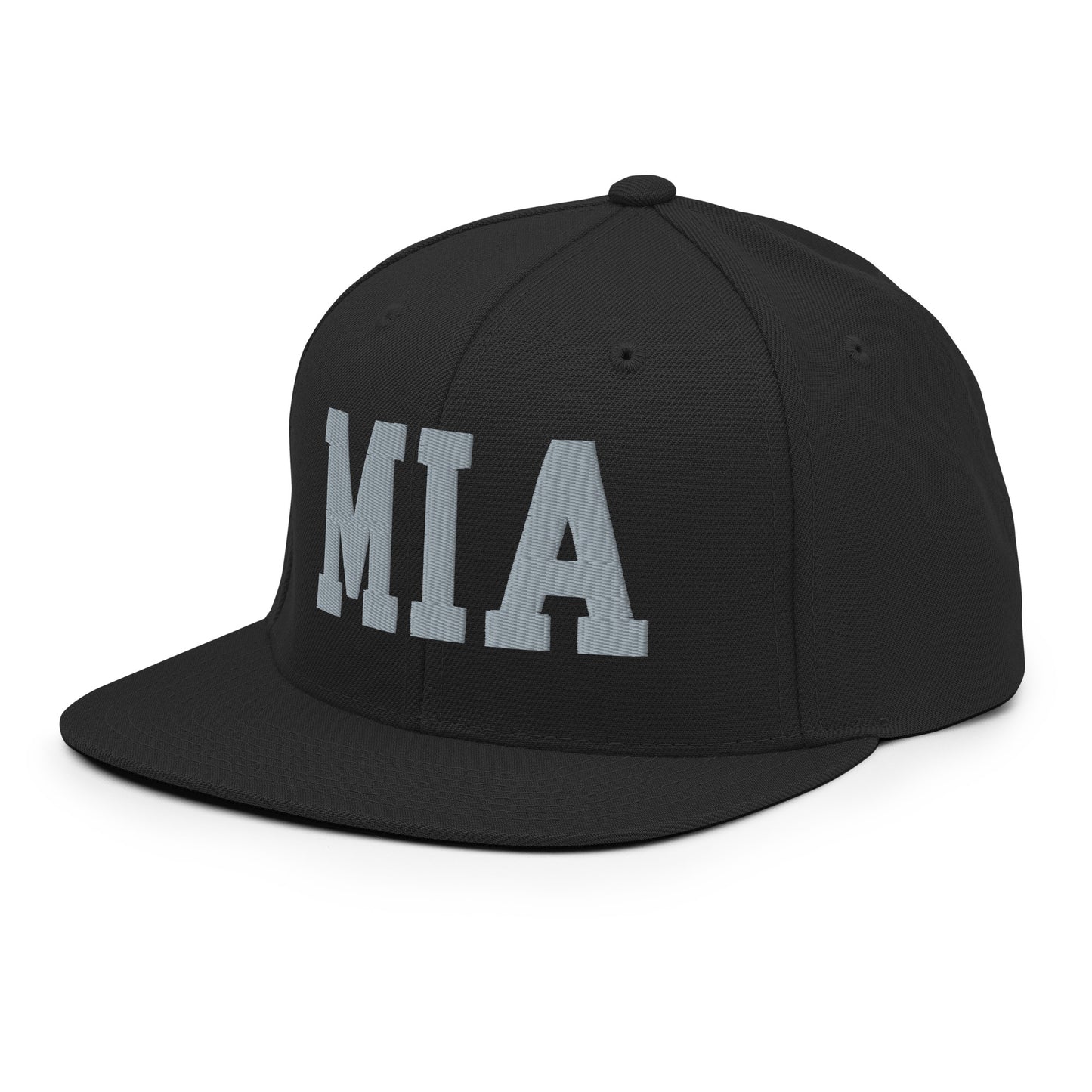 College-Style Classic Snapback Hat • Grey • MIA Miami • YHM Designs - Image 09