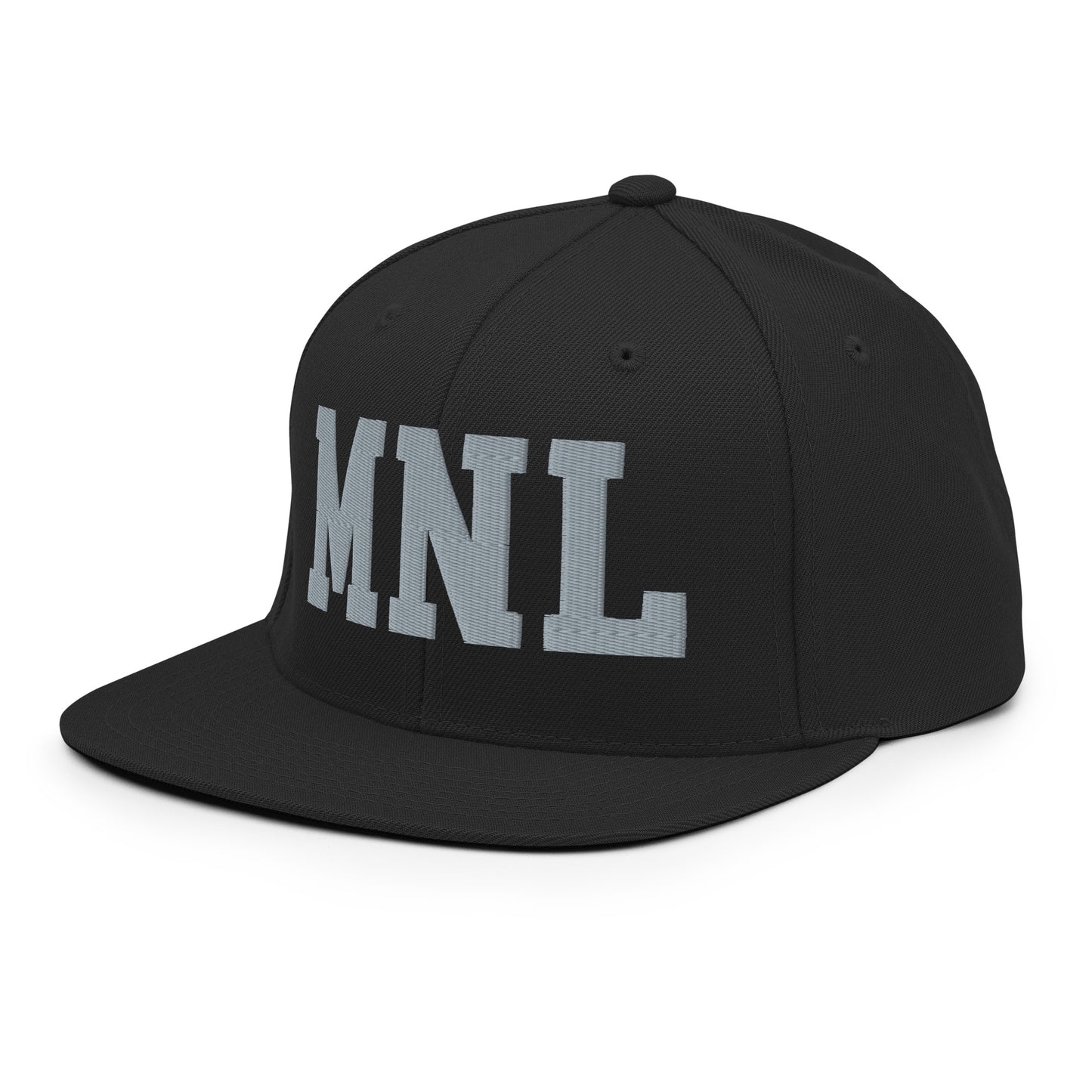 College-Style Classic Snapback Hat • Grey • MNL Manila Souvenir • YHM Designs - Image 09