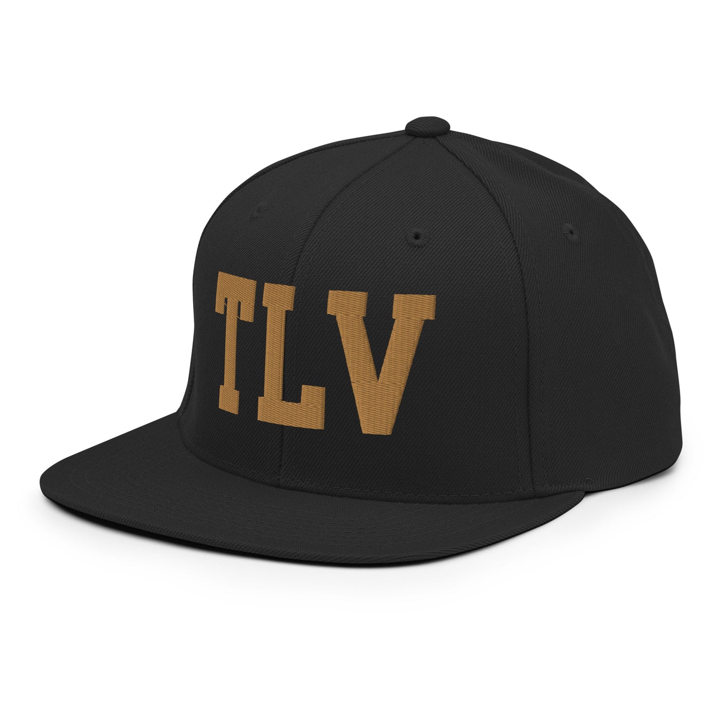 College-Style Classic Snapback Hat • Old Gold • TLV Tel Aviv • YHM Designs - Image 01
