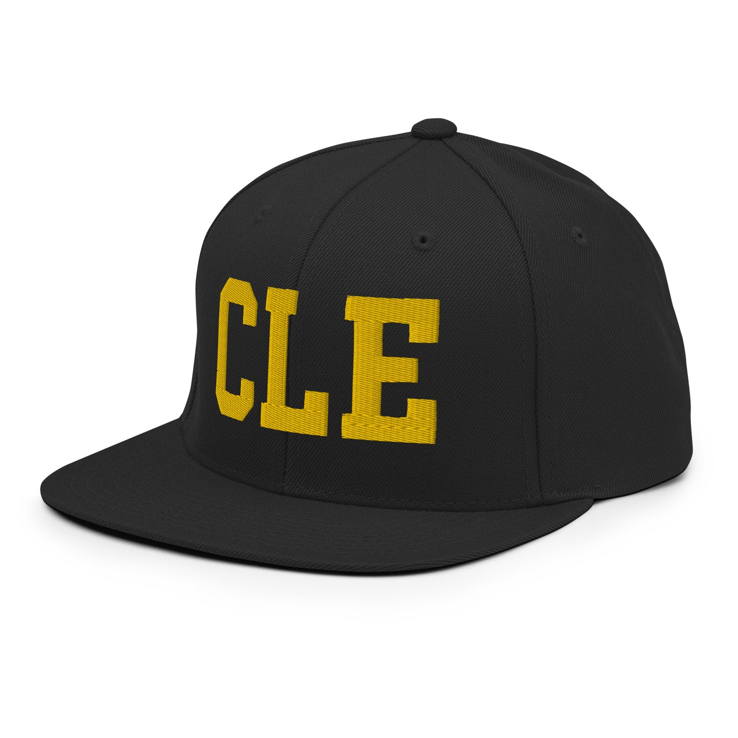 College-Style Classic Snapback Hat • Gold • CLE Cleveland Souvenir • YHM Designs - Image 09
