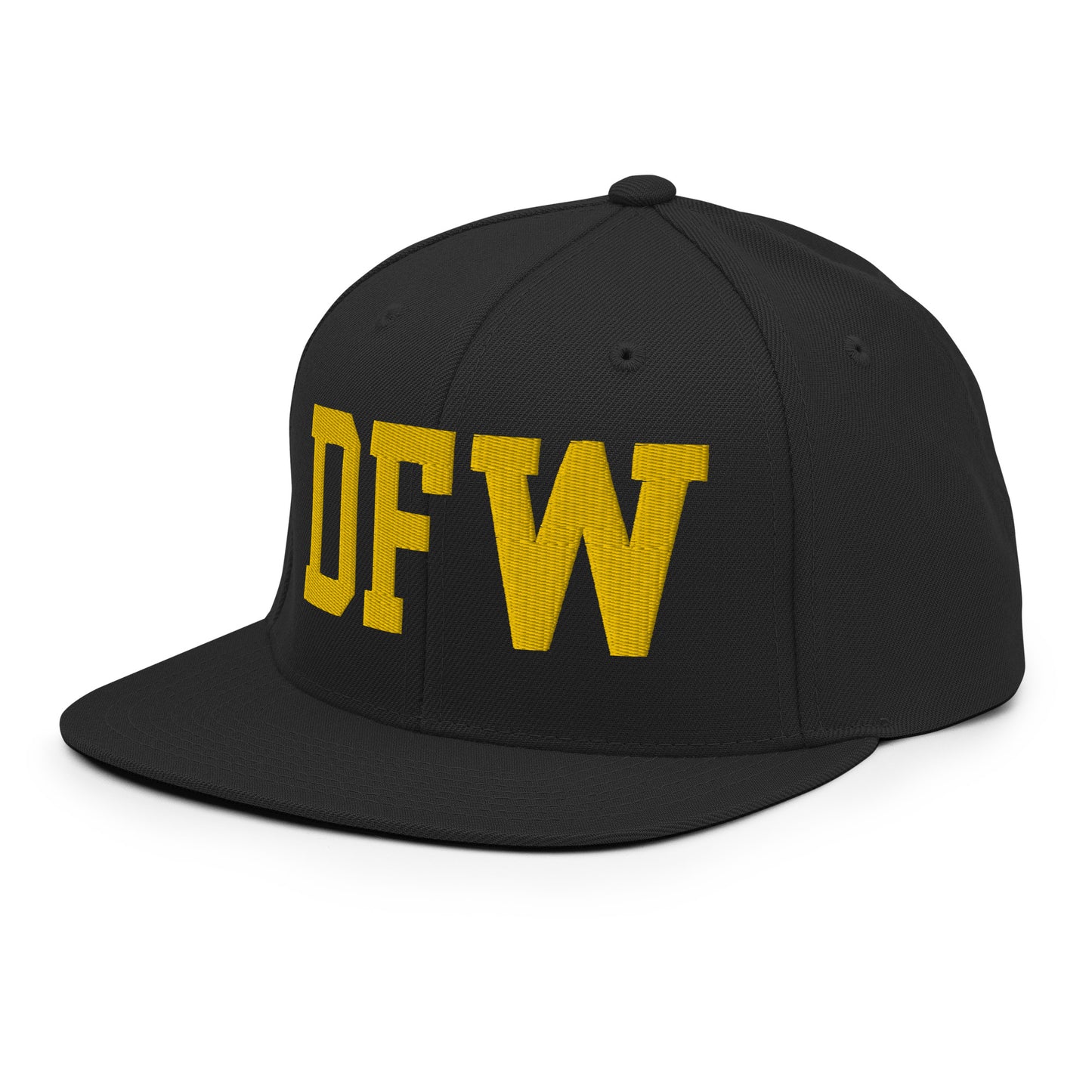 College-Style Classic Snapback Hat • Gold • DFW Dallas • YHM Designs - Image 09