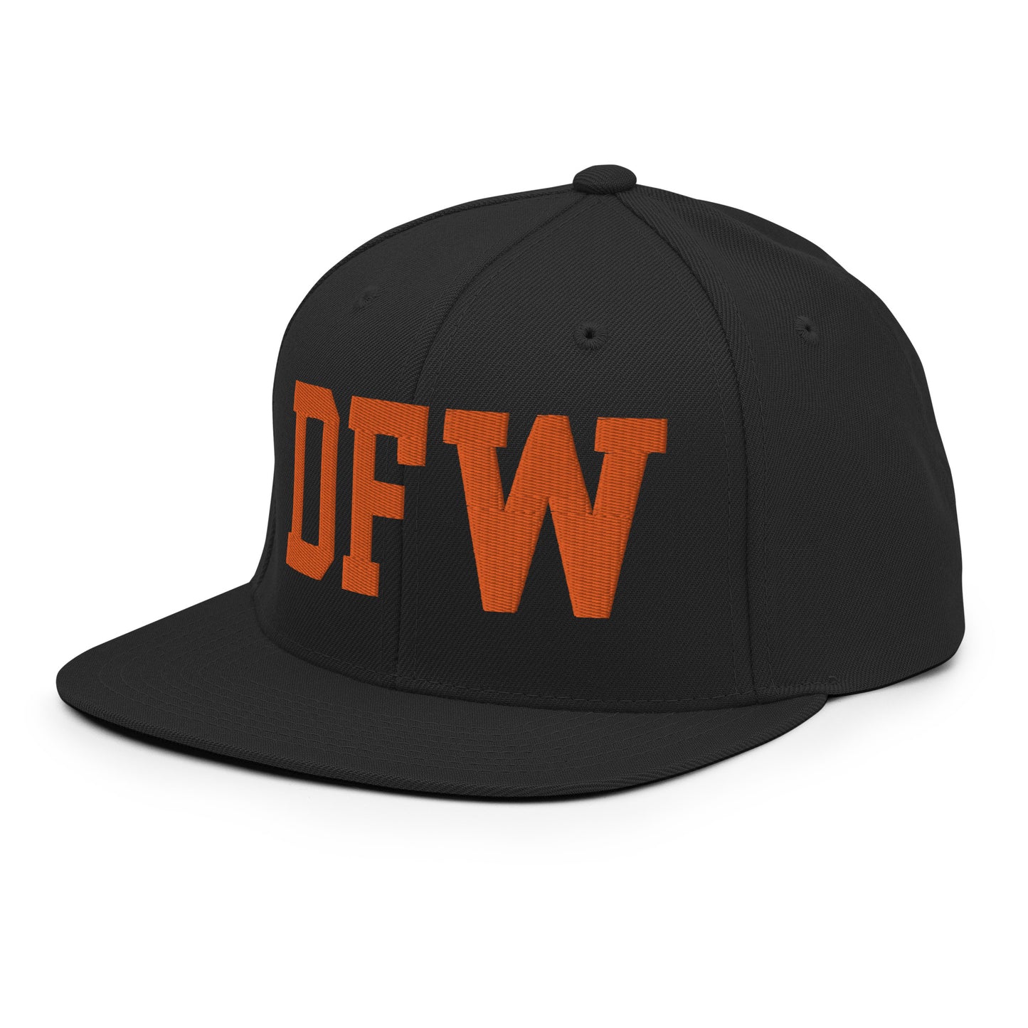 College-Style Classic Snapback Hat • Orange • DFW Dallas • YHM Designs - Image 09